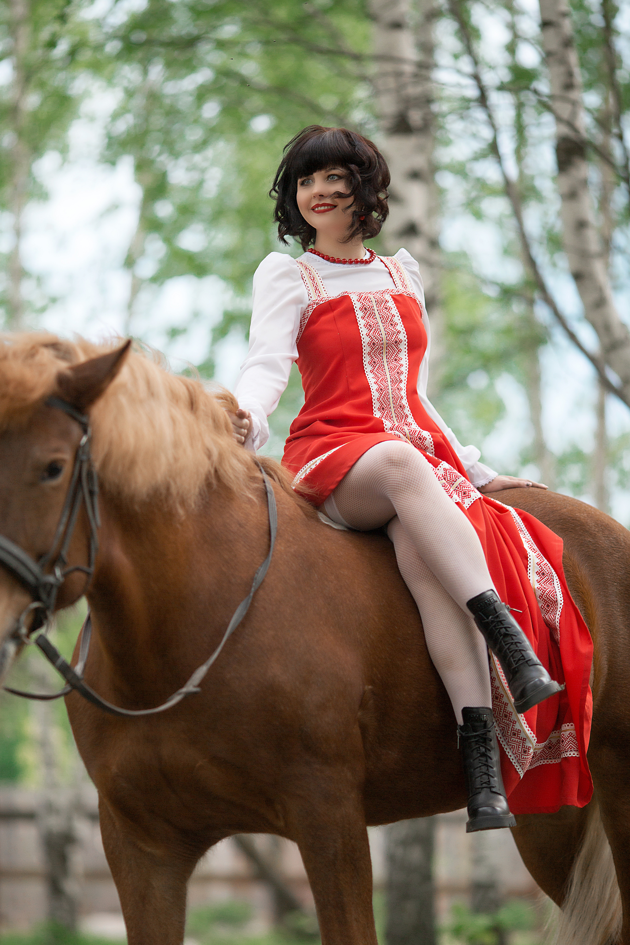 Алёна и Радуга. Фотосессия с лошадьми в Нижнем Новгороде