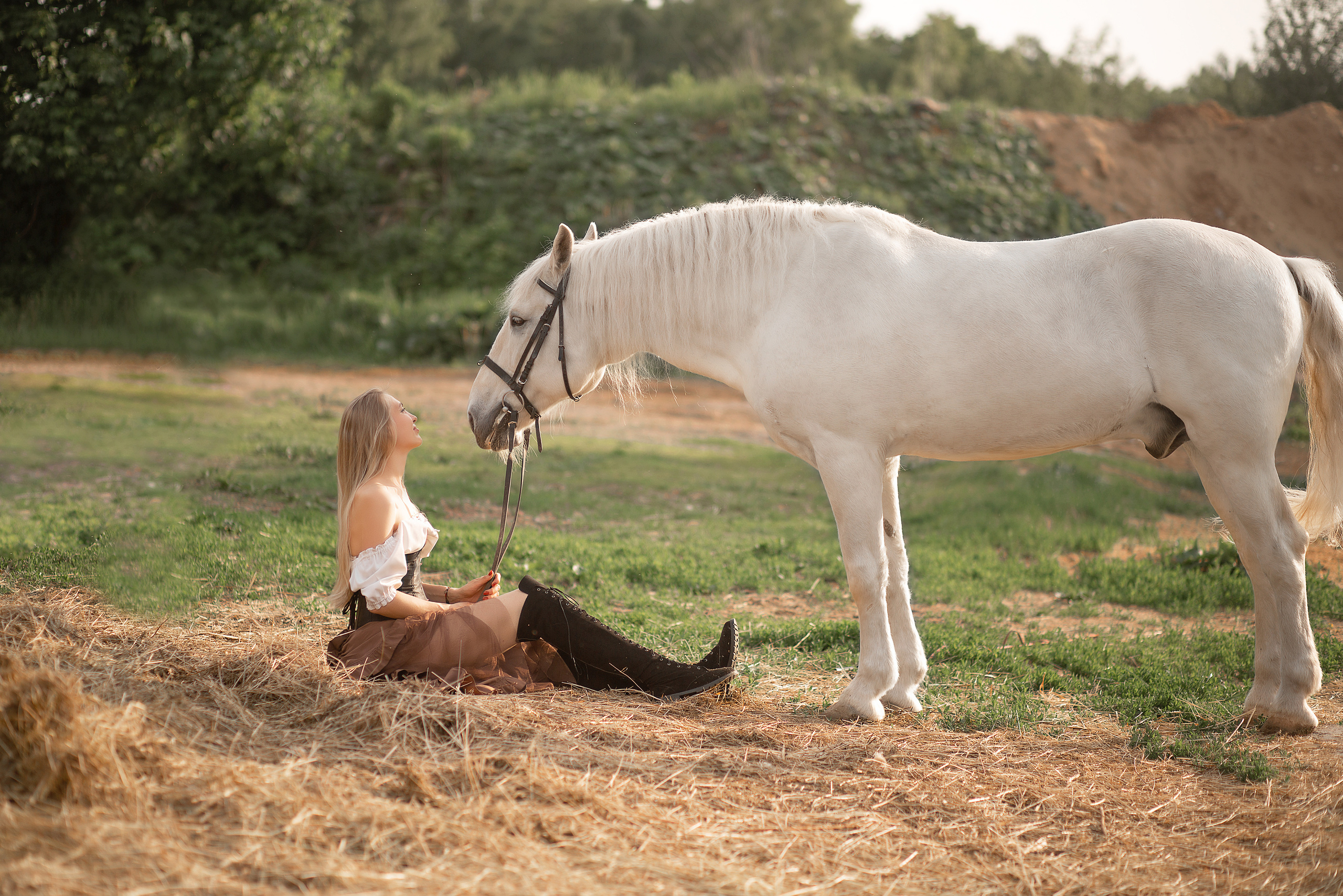 Вера и Воробей. Фотосессия с лошадьми в Нижнем Новгороде