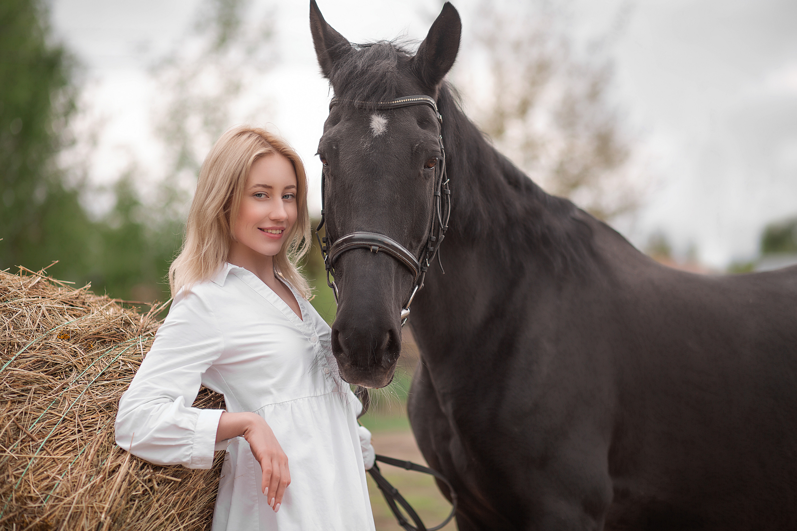 Оксана и Жасмин. Фотосессия с лошадьми в Нижнем Новгороде
