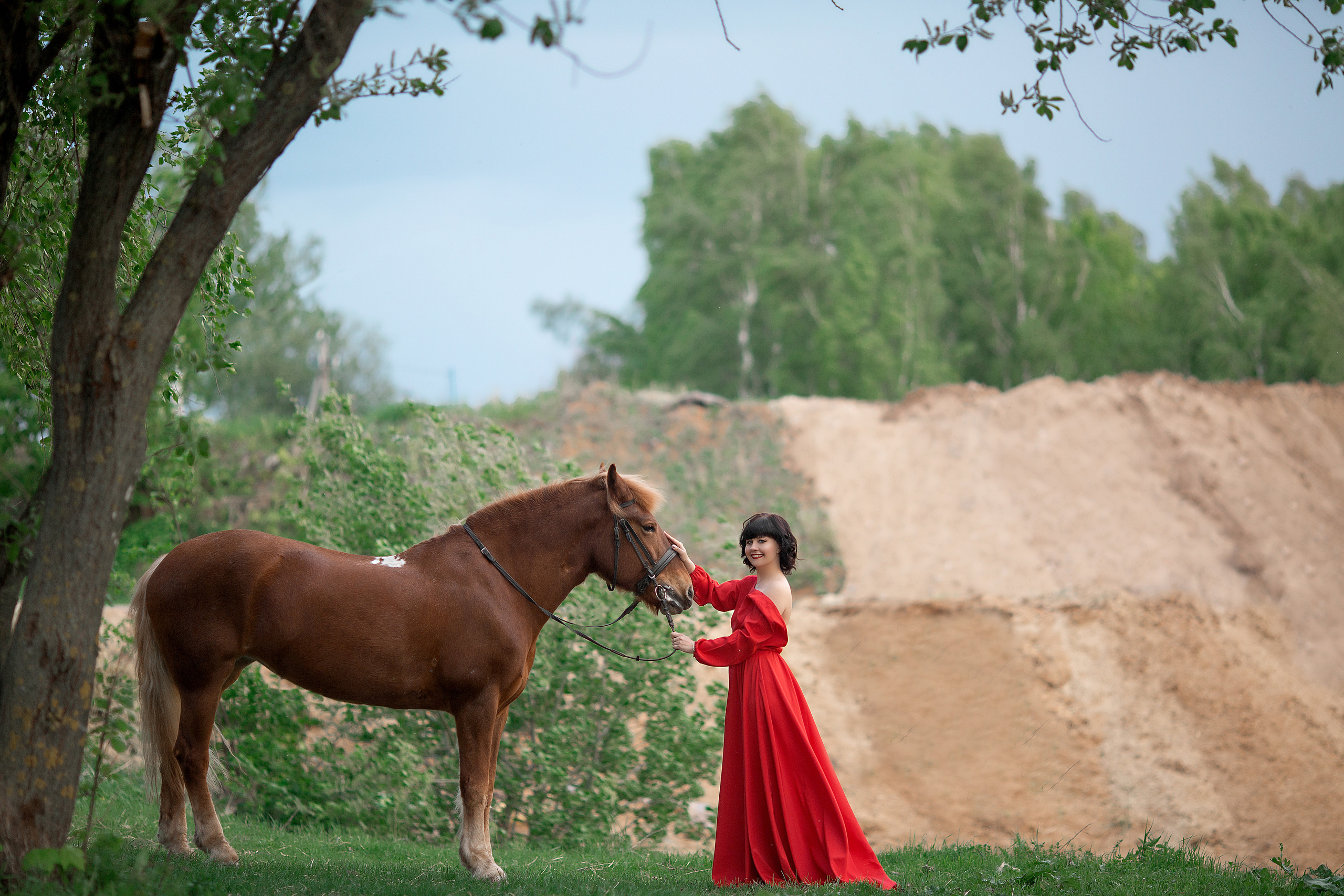 Алёна и Радуга. Фотосессия с лошадьми в Нижнем Новгороде