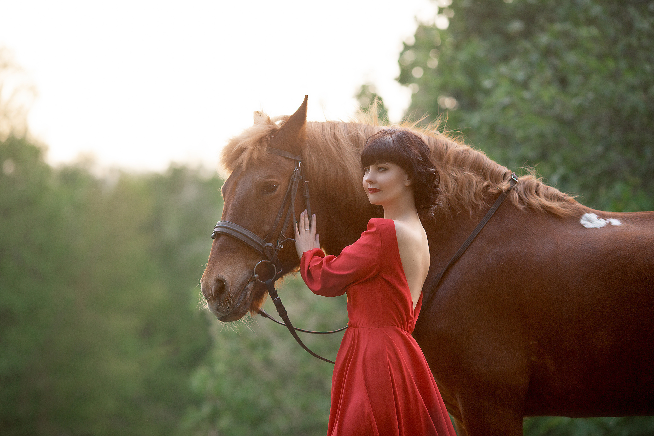 Алёна и Радуга. Фотосессия с лошадьми в Нижнем Новгороде