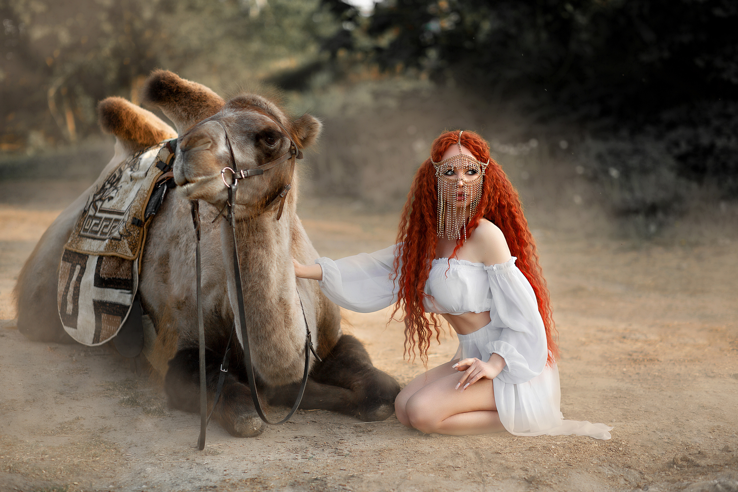 Костюм в восточном стиле. Фотосессия с лошадьми в Нижнем Новгороде