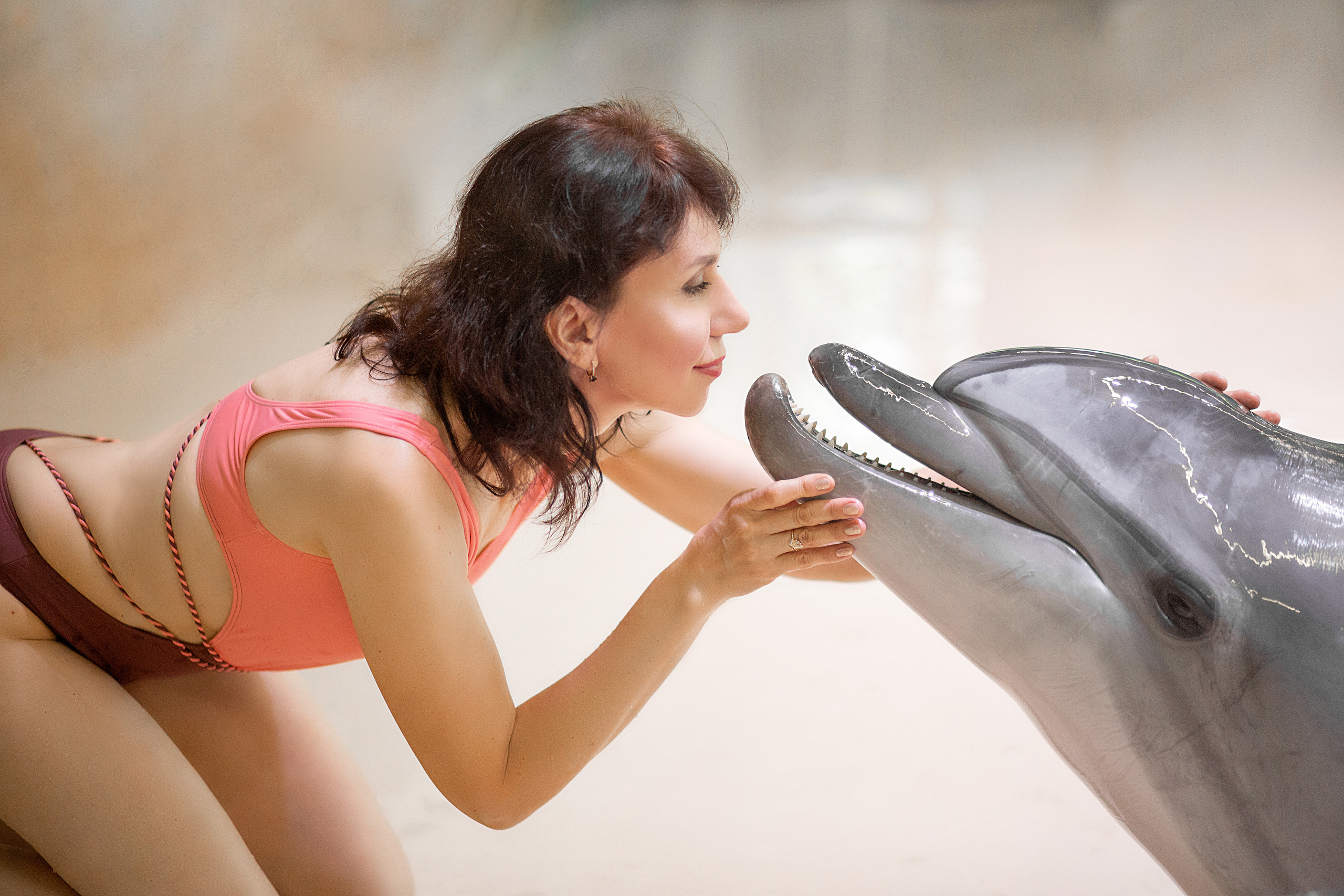 Фотосессия Елены с дельфинами. Фотосессия с лошадьми в Нижнем Новгороде