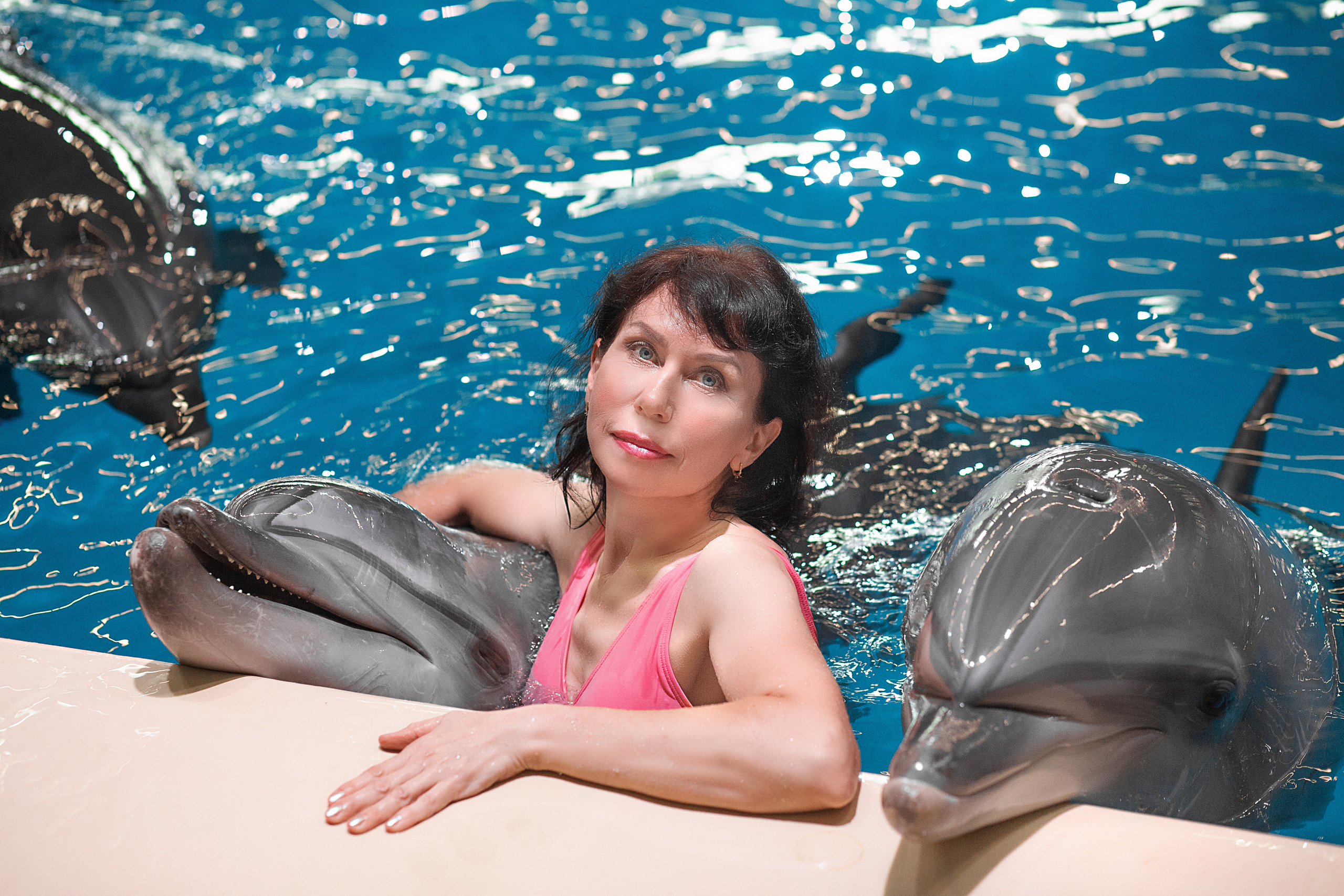Фотосессия Елены с дельфинами. Фотосессия с лошадьми в Нижнем Новгороде