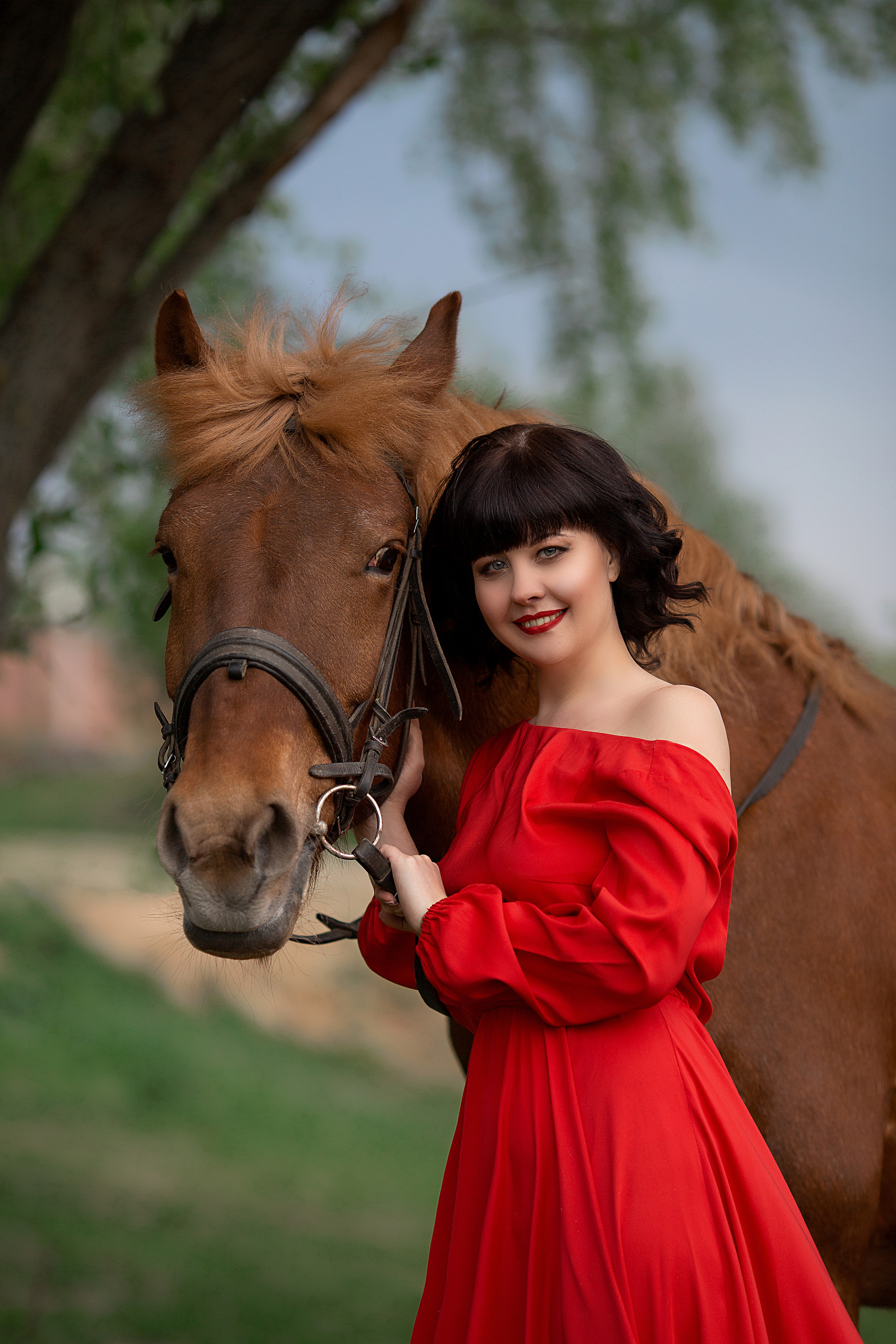 Алёна и Радуга. Фотосессия с лошадьми в Нижнем Новгороде