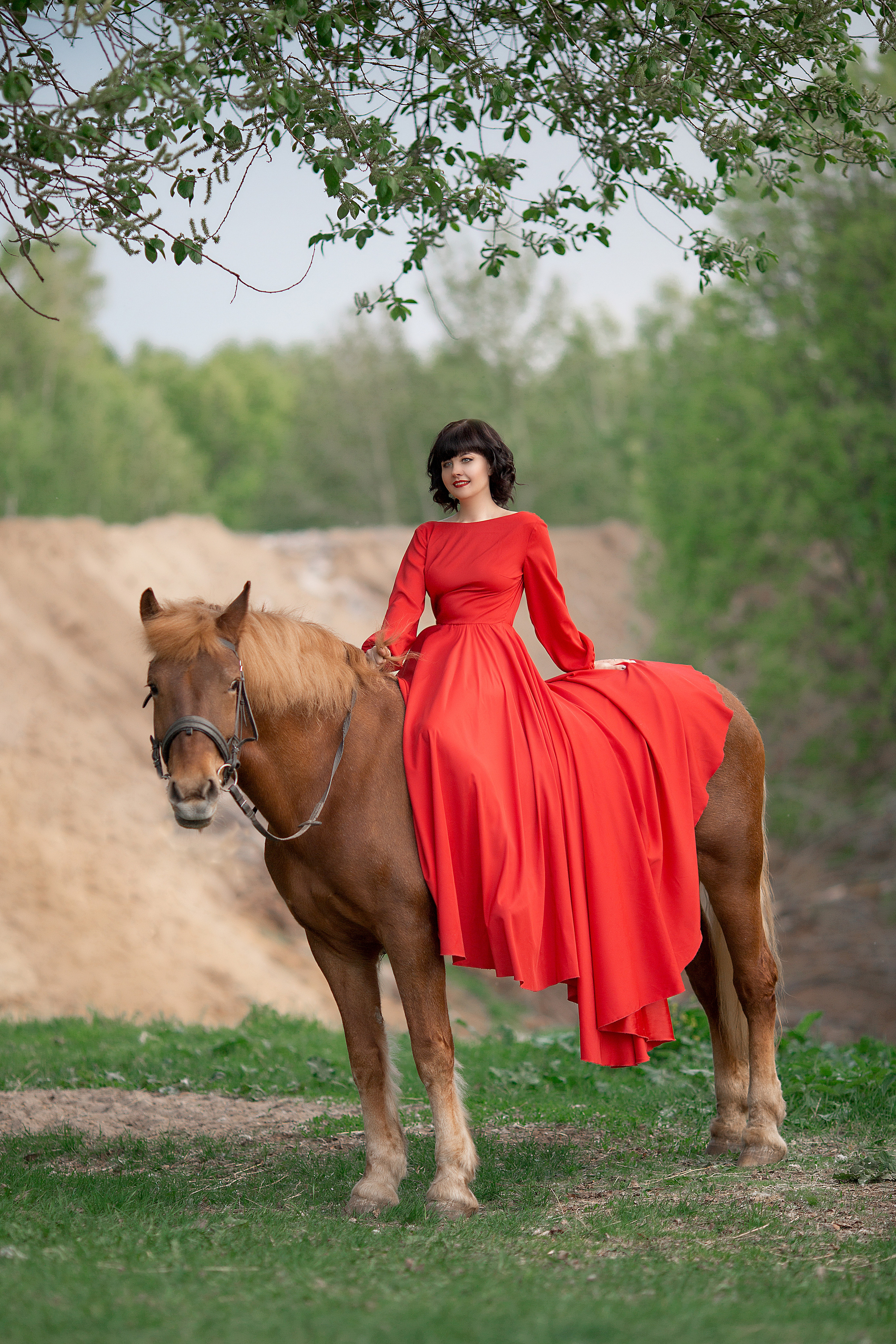 Алёна и Радуга. Фотосессия с лошадьми в Нижнем Новгороде