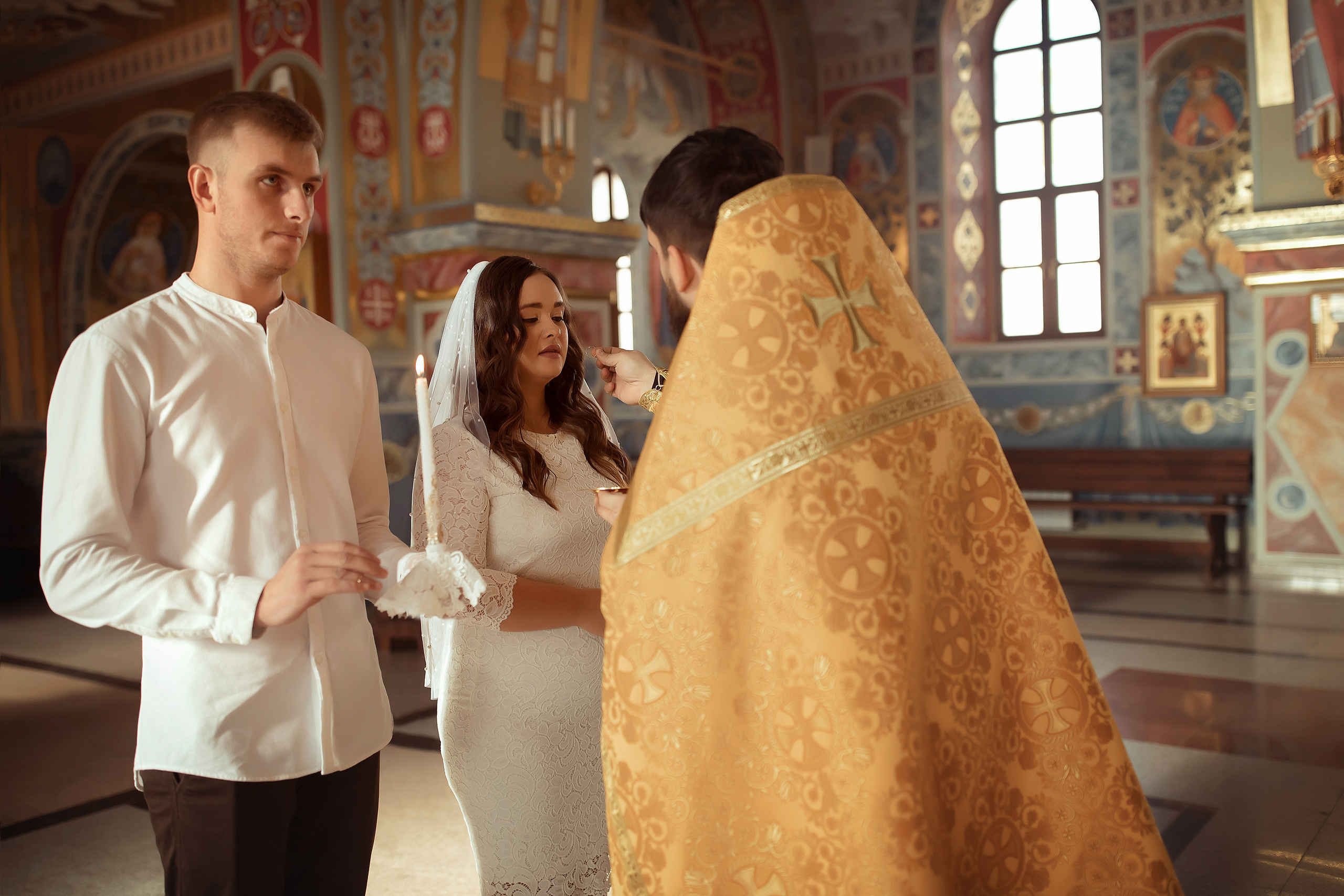 Венчание Полина и Романа Храм Всецарица. Фотограф на крещение и венчание