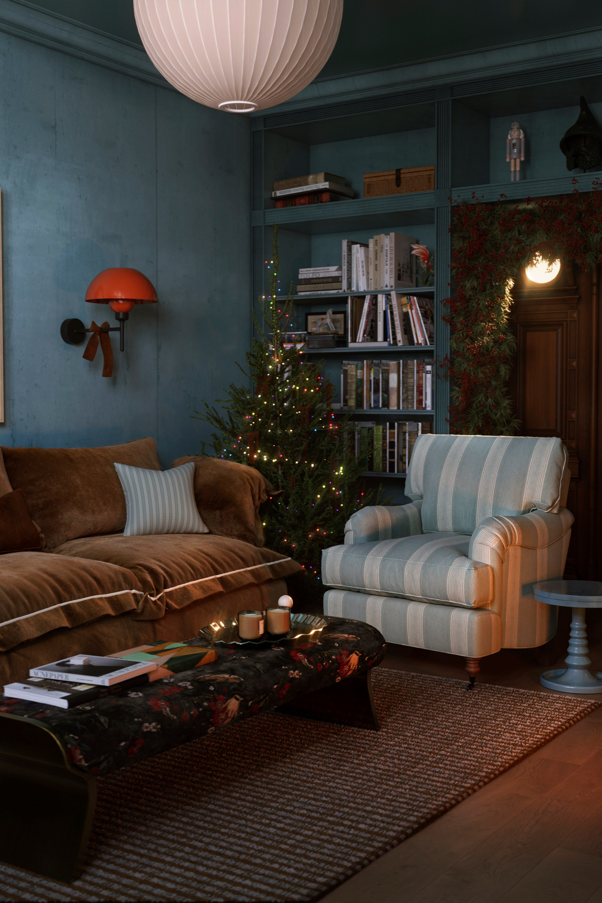 Работа по референсу/ синий. Визуализации Дизайн проектов