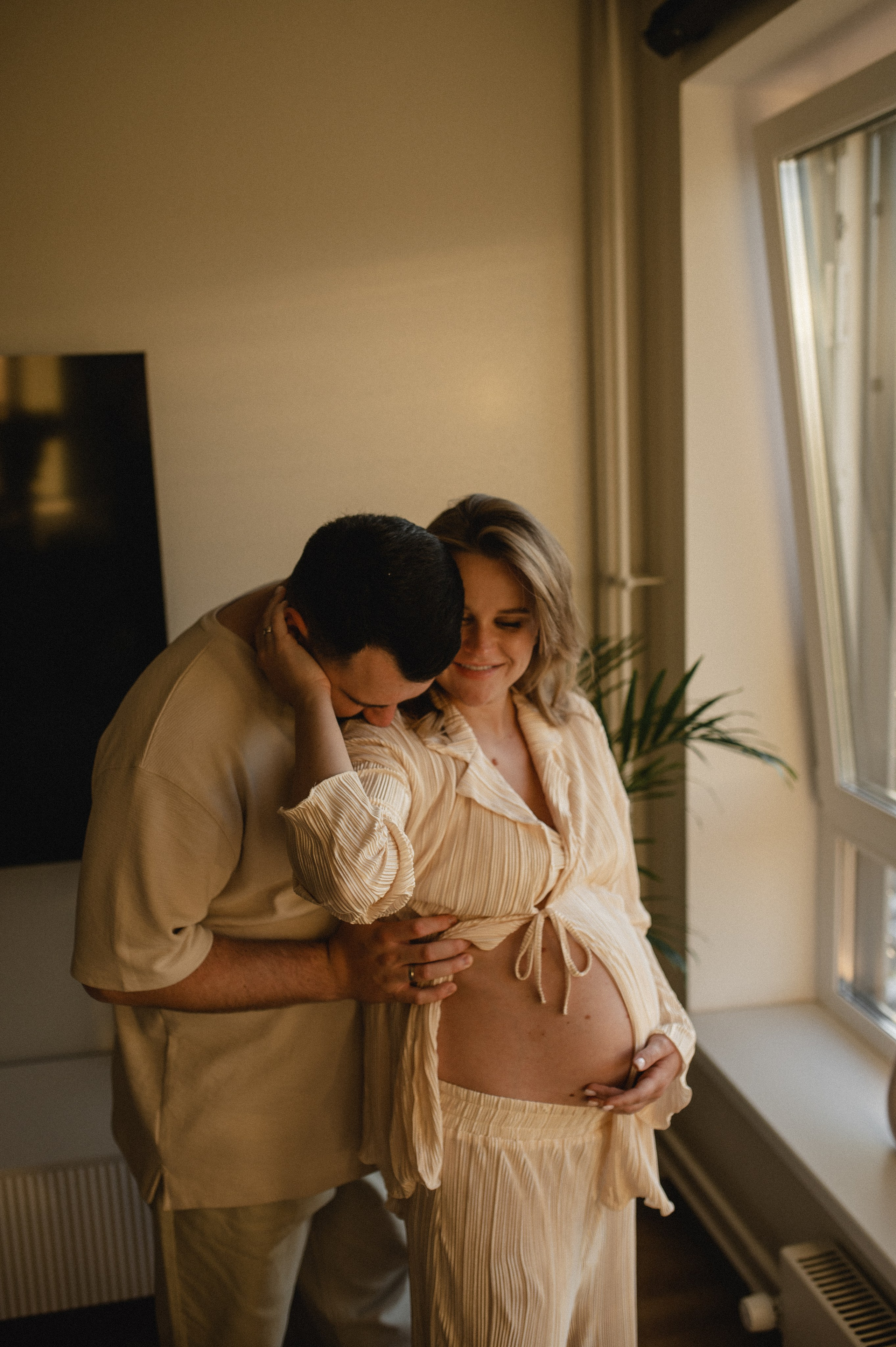 Домашняя фотосессия беременности. Семейная фотосессия Бутово Москва фотограф Алина Морщагина