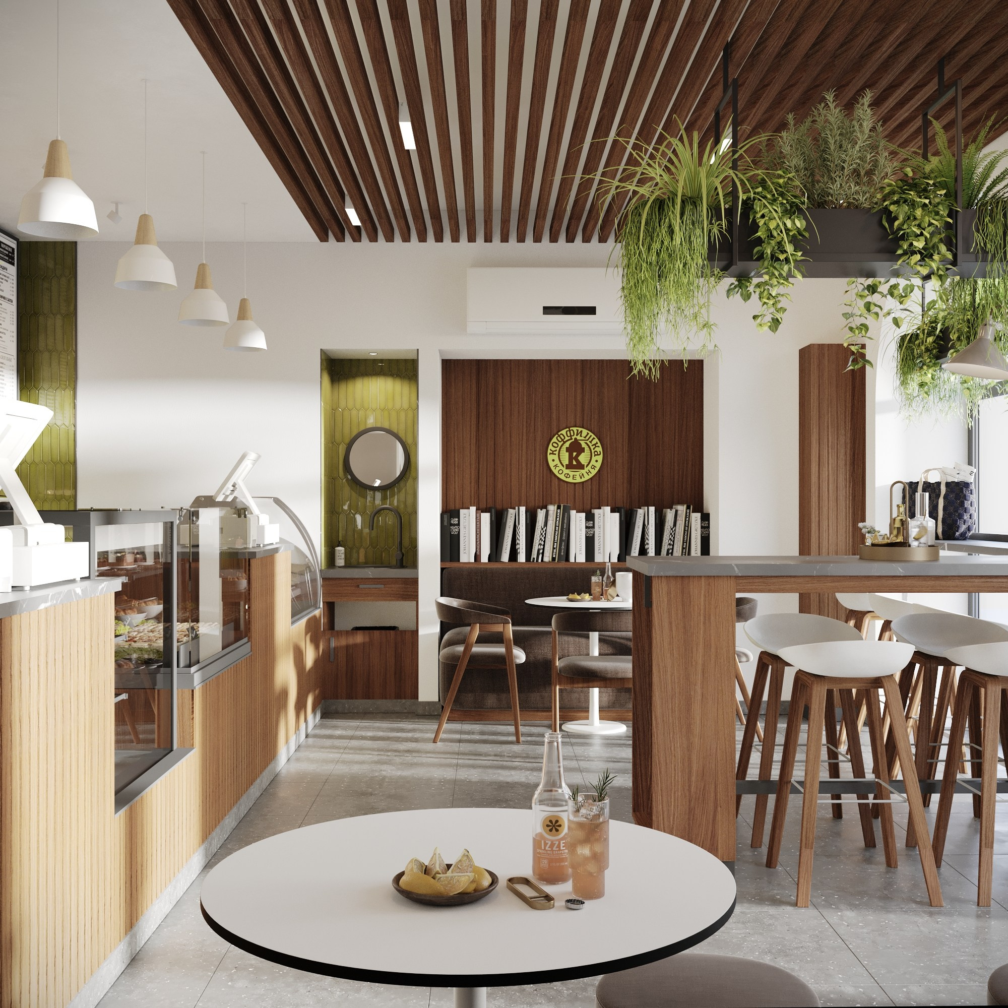 Визуализация кофейни. Студия 3d визуализации Arcviz