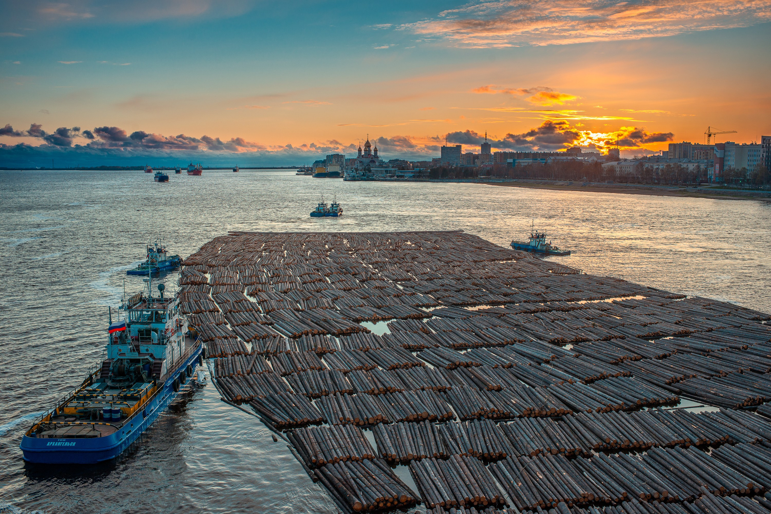 Город. Аэросъемка в Архангельске, Александр Ермолин