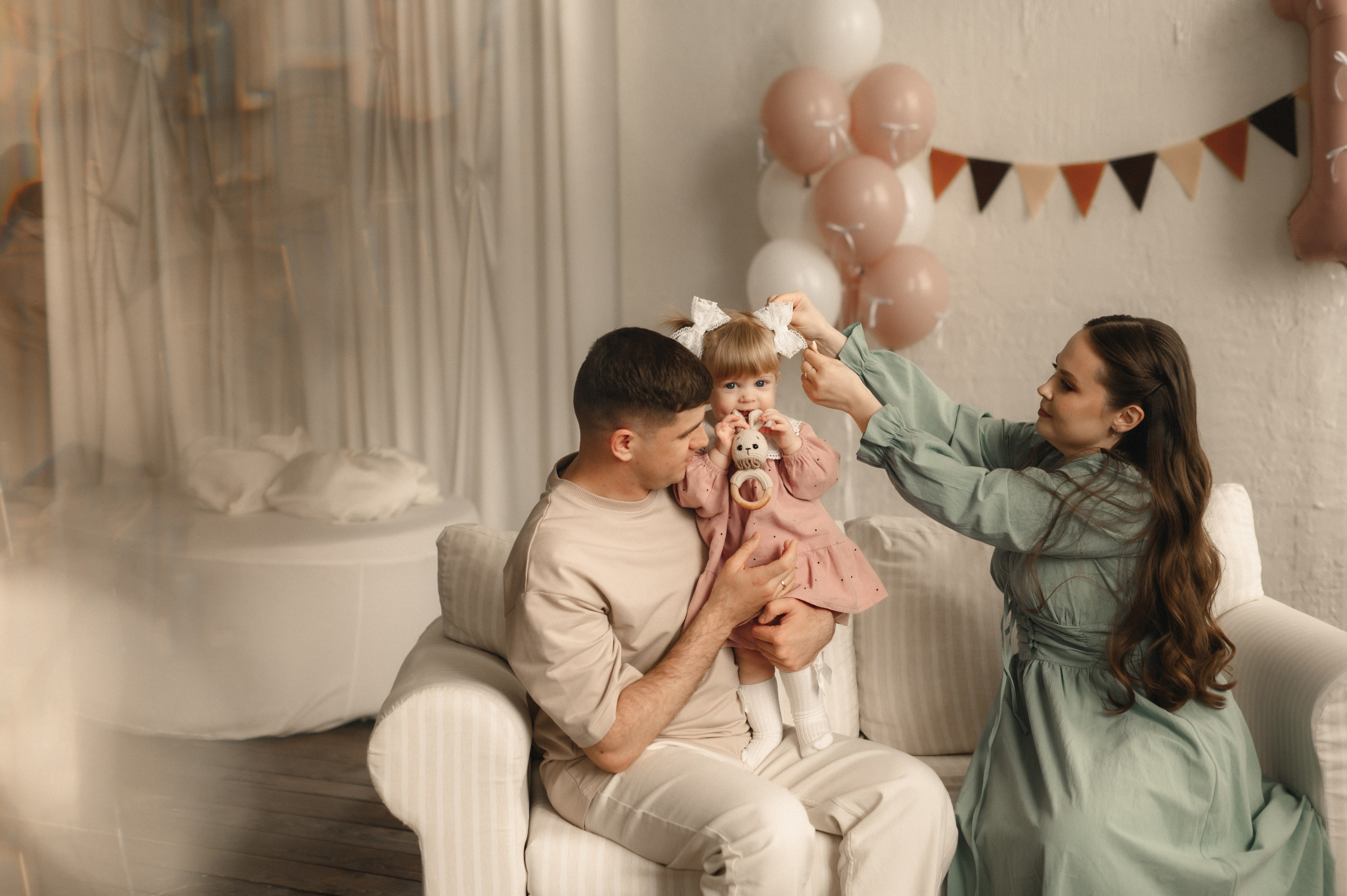 Годик Аделине. Студийная съёмка. Семейный фотограф в г. Ставрополь, Сорокина Мария