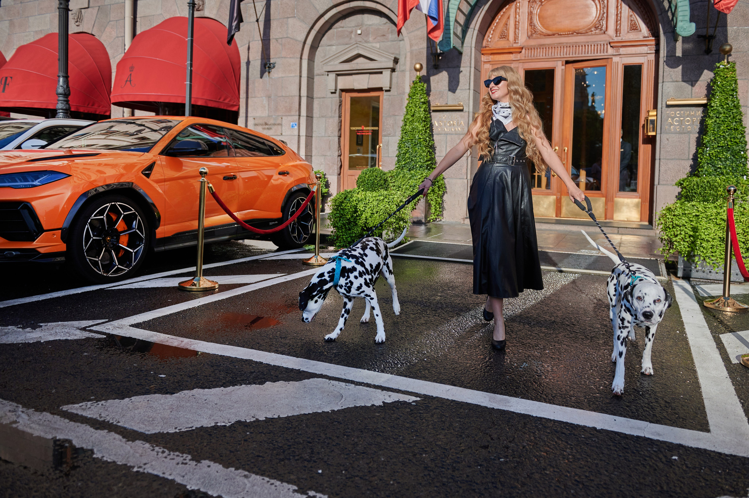 Прогулка Дарьяны по Питеру с долматинцами. Портретный, семейный и свадебный фотограф в Санкт-Петербурге и в Пушкине Ширяев Денис