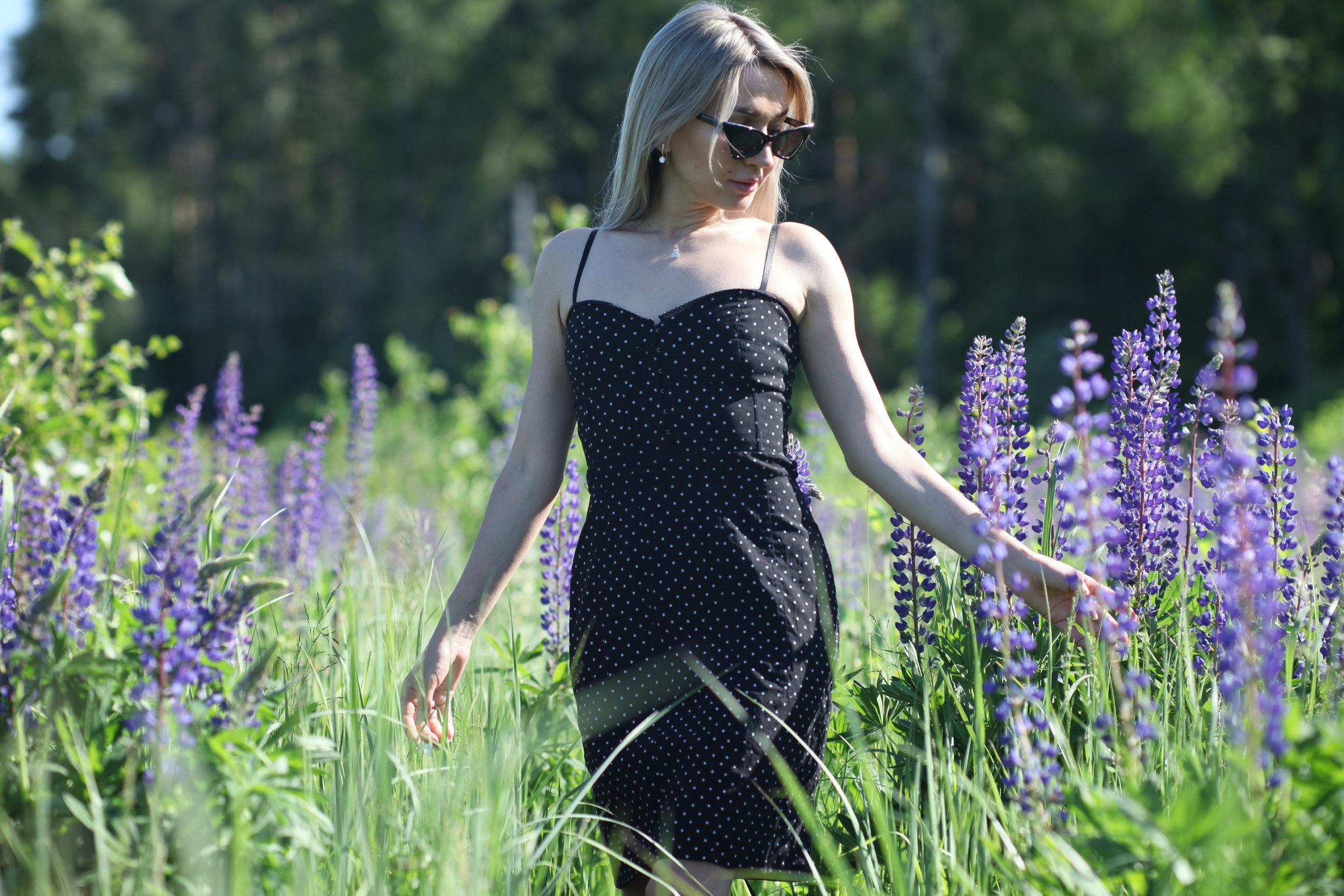 Настя, фотосъемка в люпинах. Репортажный, семейный, свадебный, портретный фотограф