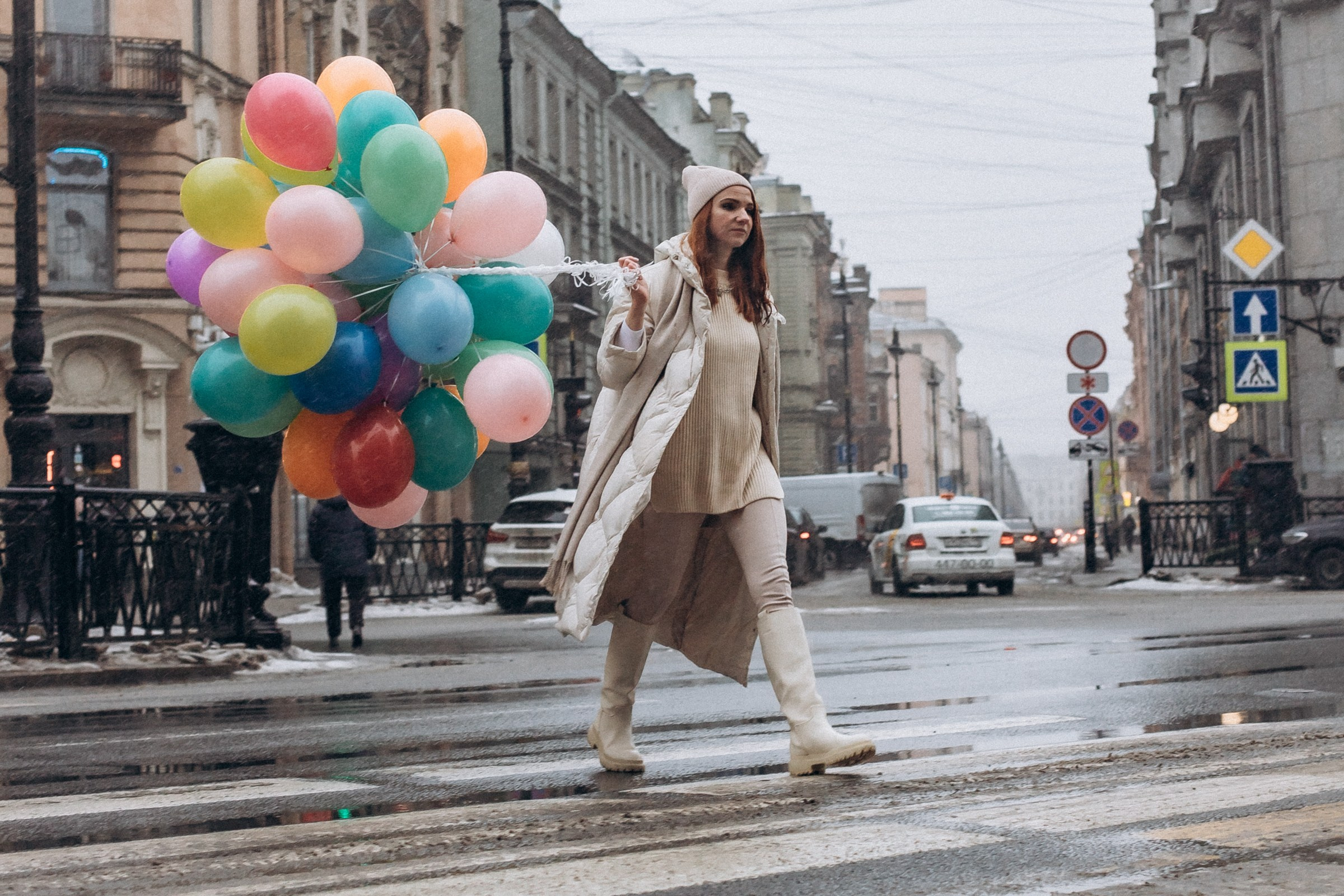 Вера в феврале. Фотопрогулка в Петербурге. Индивидуальный и семейный фотограф в Санкт-Петербурге