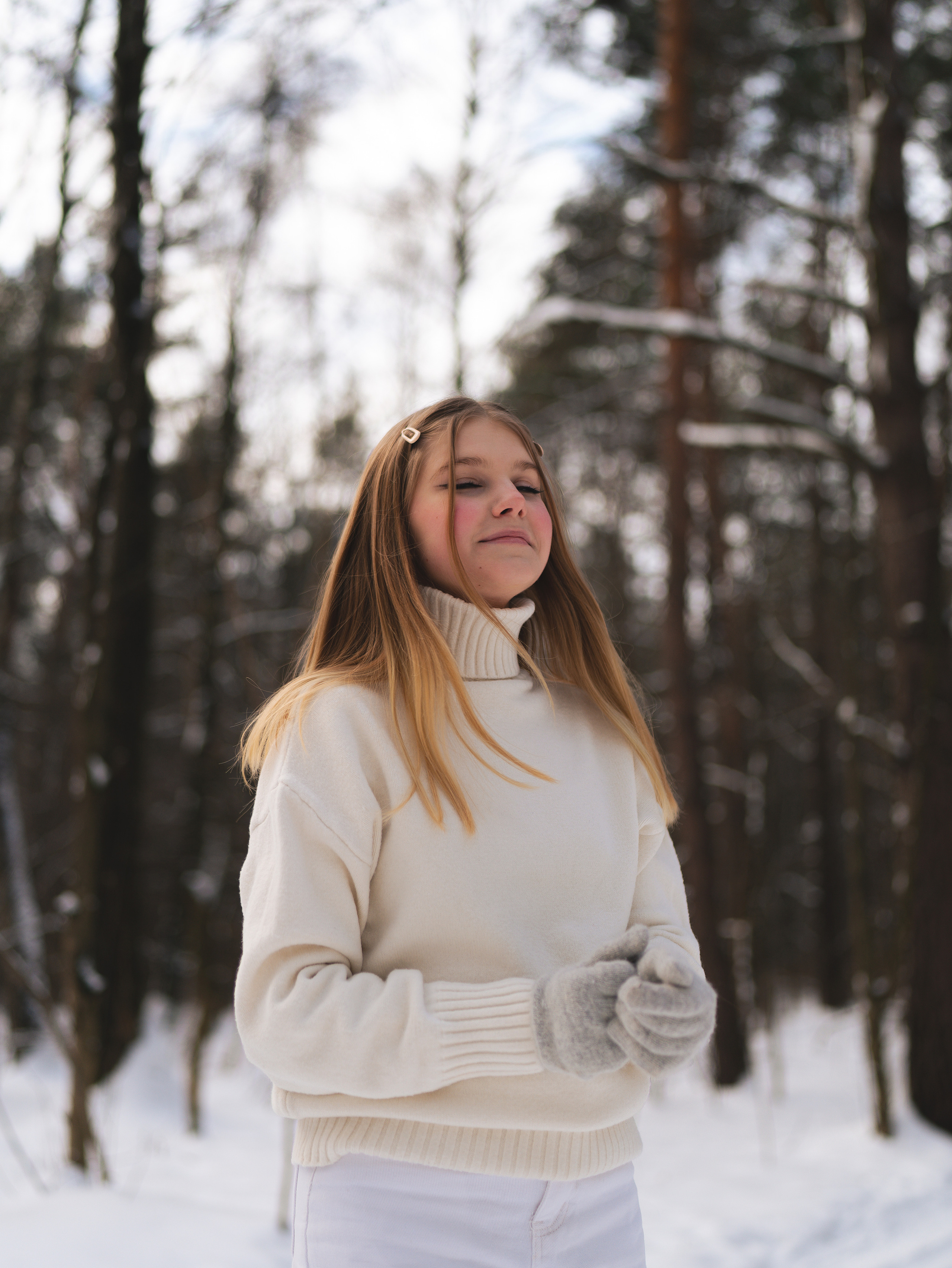 Прогулка в зимнем лесу. Свадебный фотограф в Москве Кристина Чехова