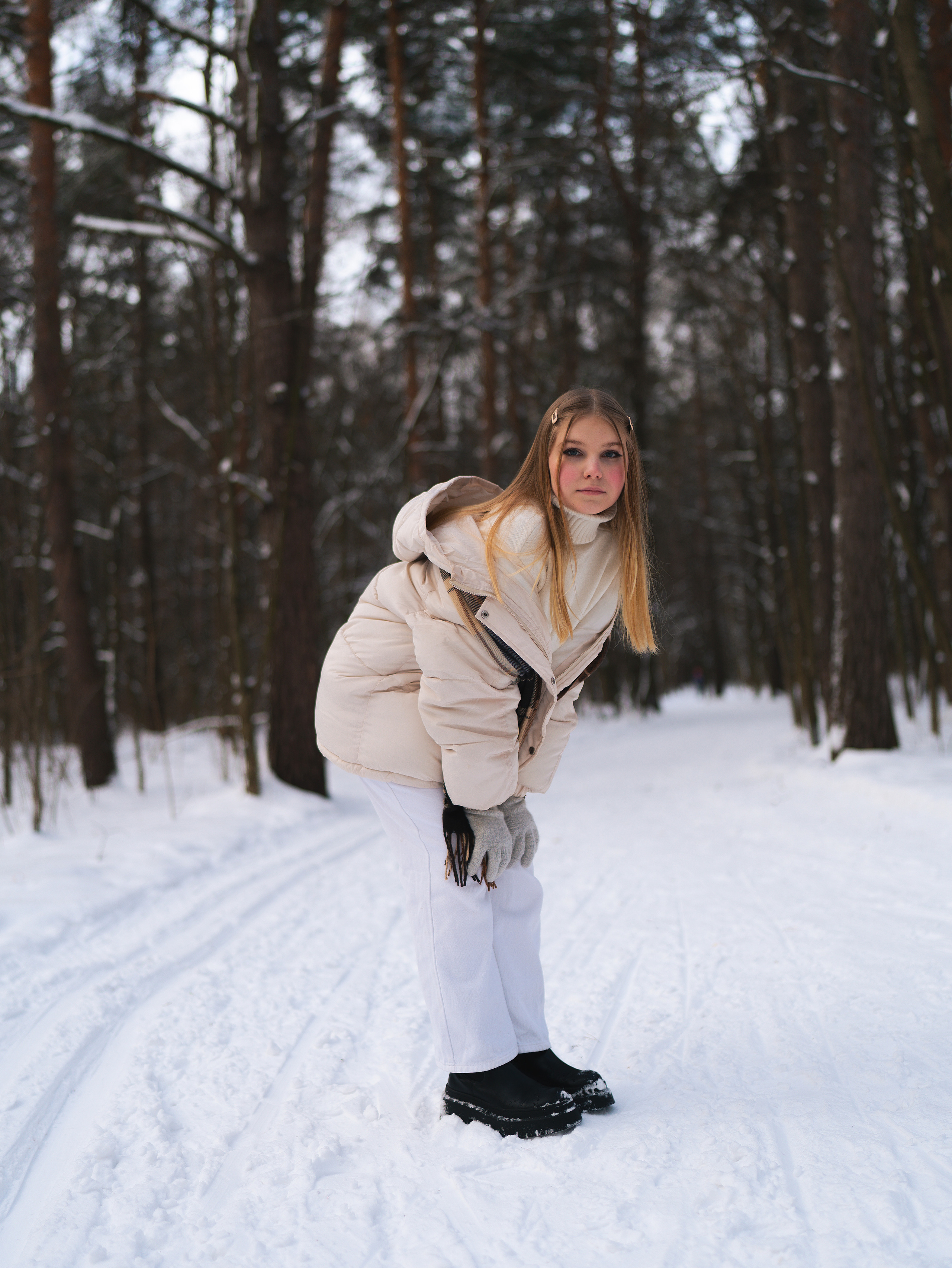 Прогулка в зимнем лесу. Свадебный фотограф в Москве Кристина Чехова