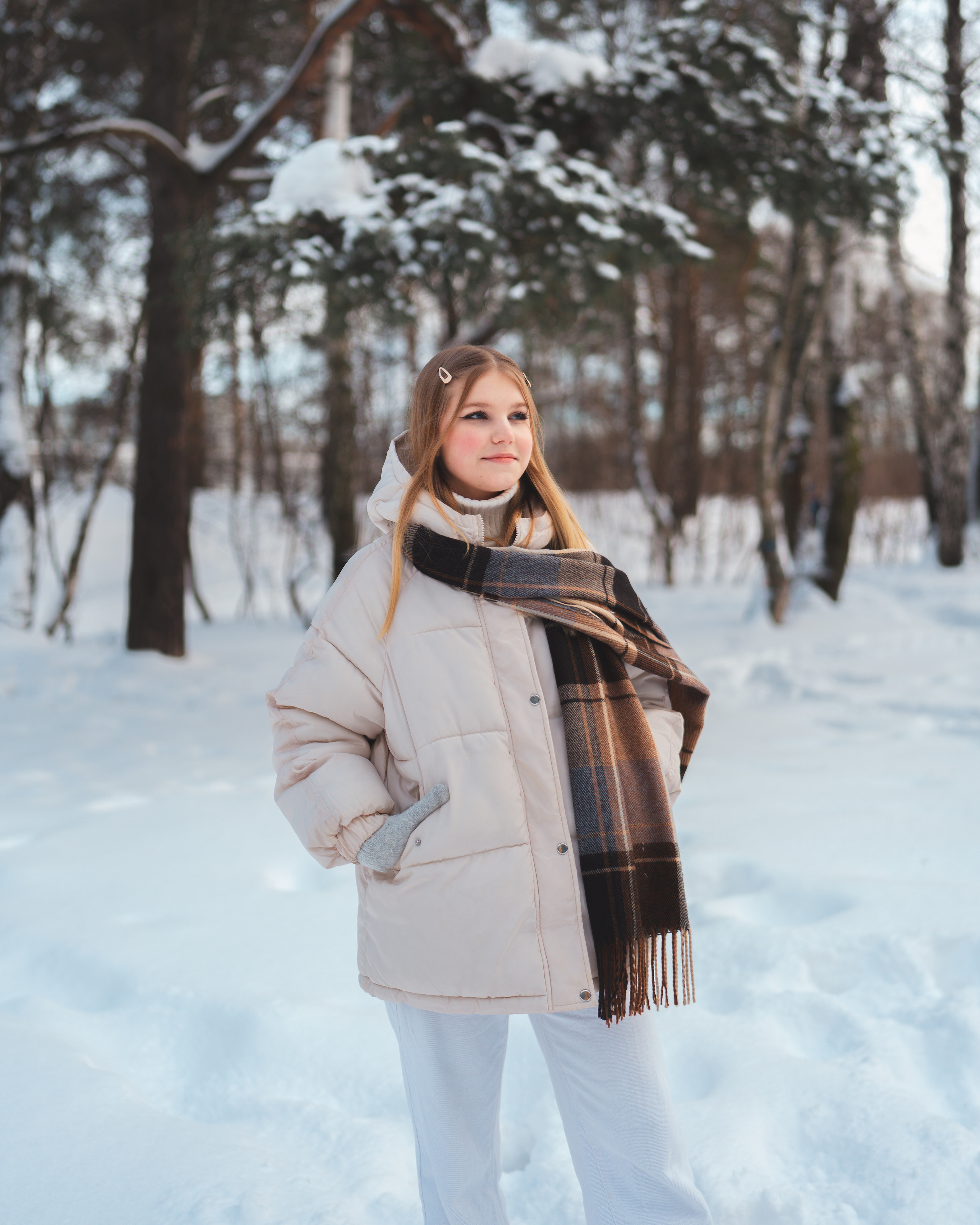 Прогулка в зимнем лесу. Свадебный фотограф в Москве Кристина Чехова