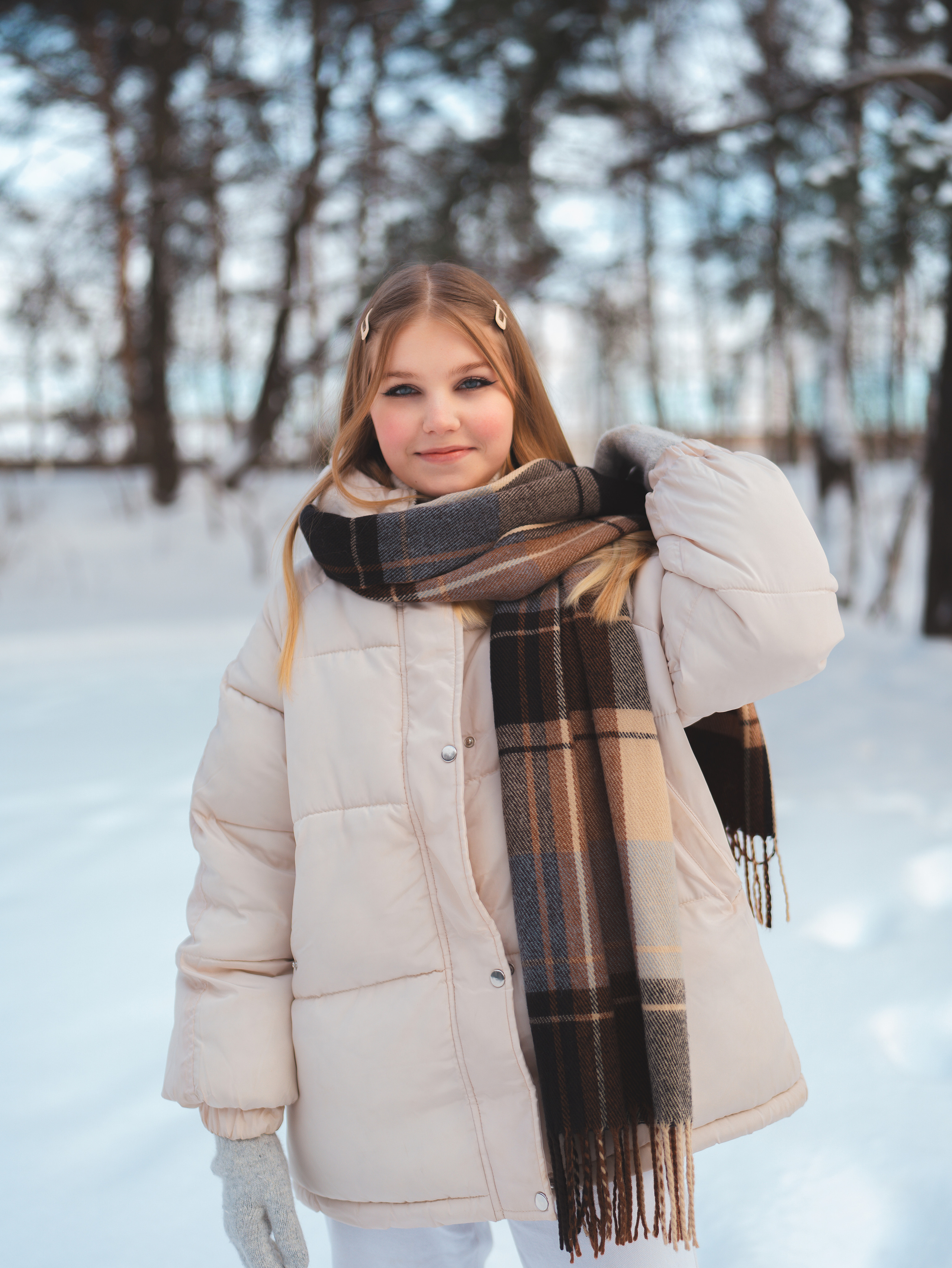 Прогулка в зимнем лесу. Свадебный фотограф в Москве Кристина Чехова