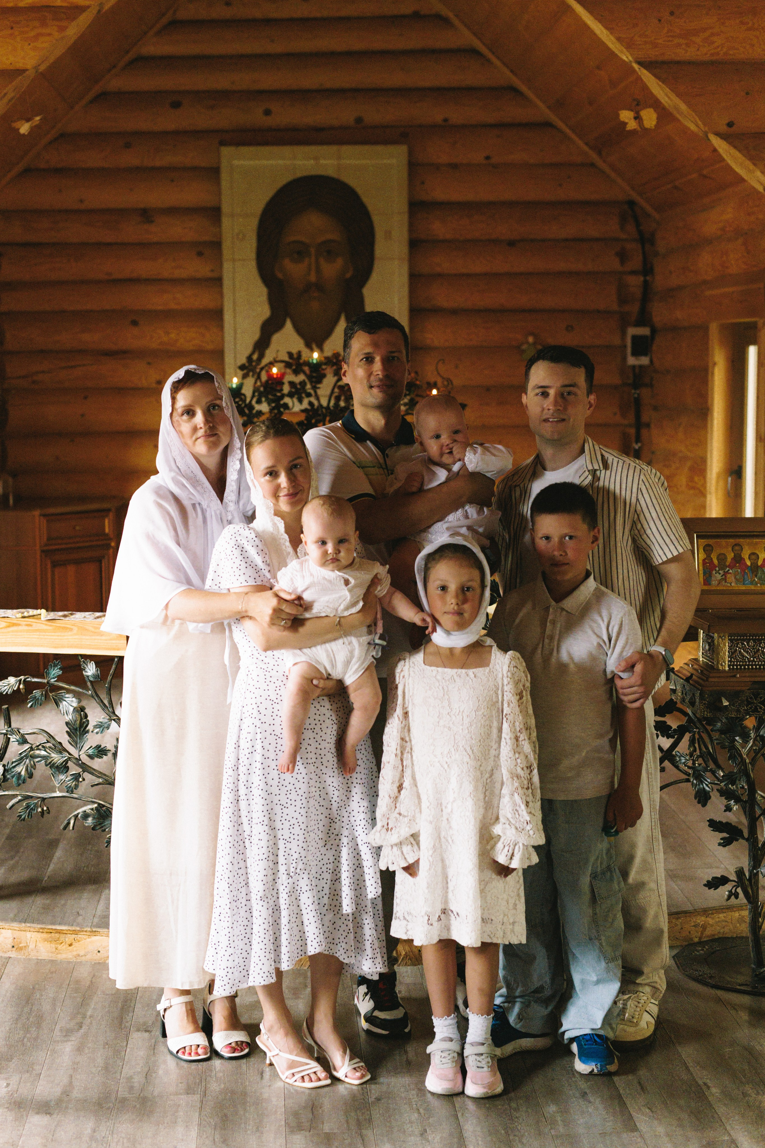 Крещение брата и сестры. Фотография о важном