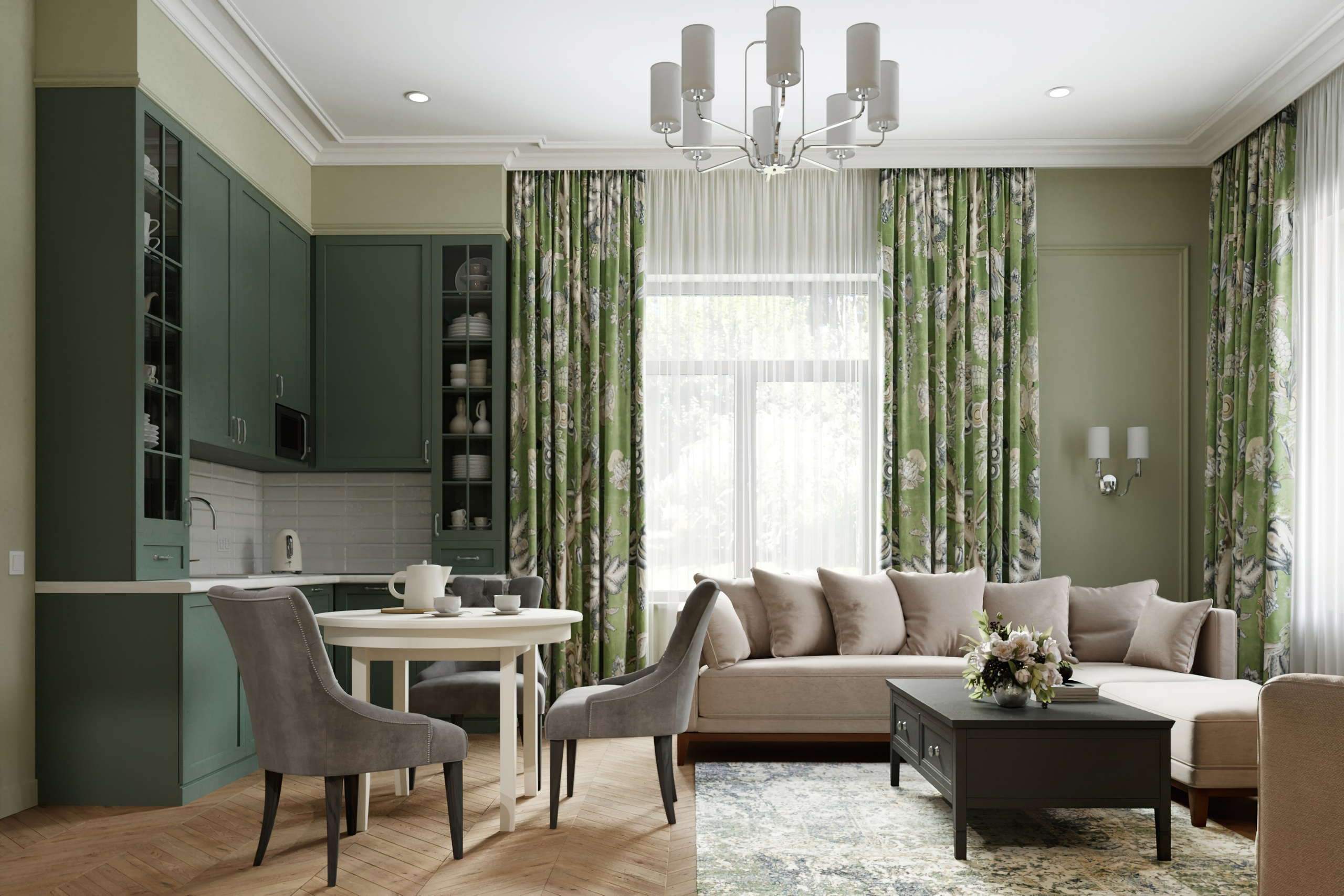 Визуализация студии 54 m². Заказать 3d визуализацию интерьеров — Дарья Веденёва