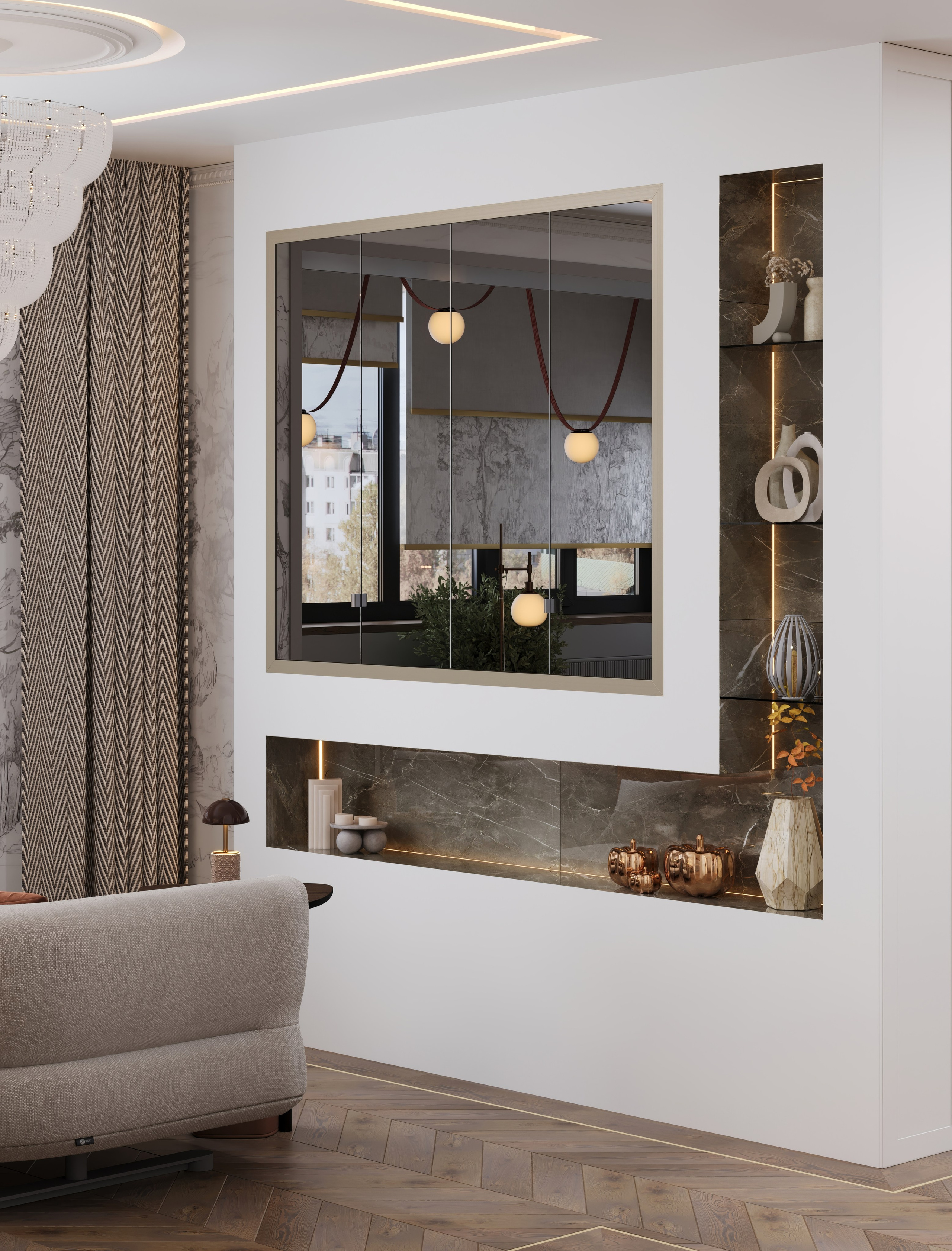 3D Визуализация квартиры пгт Заречье 62.7 m². Заказать 3Д визуализацию интерьеров — Дарья Веденёва