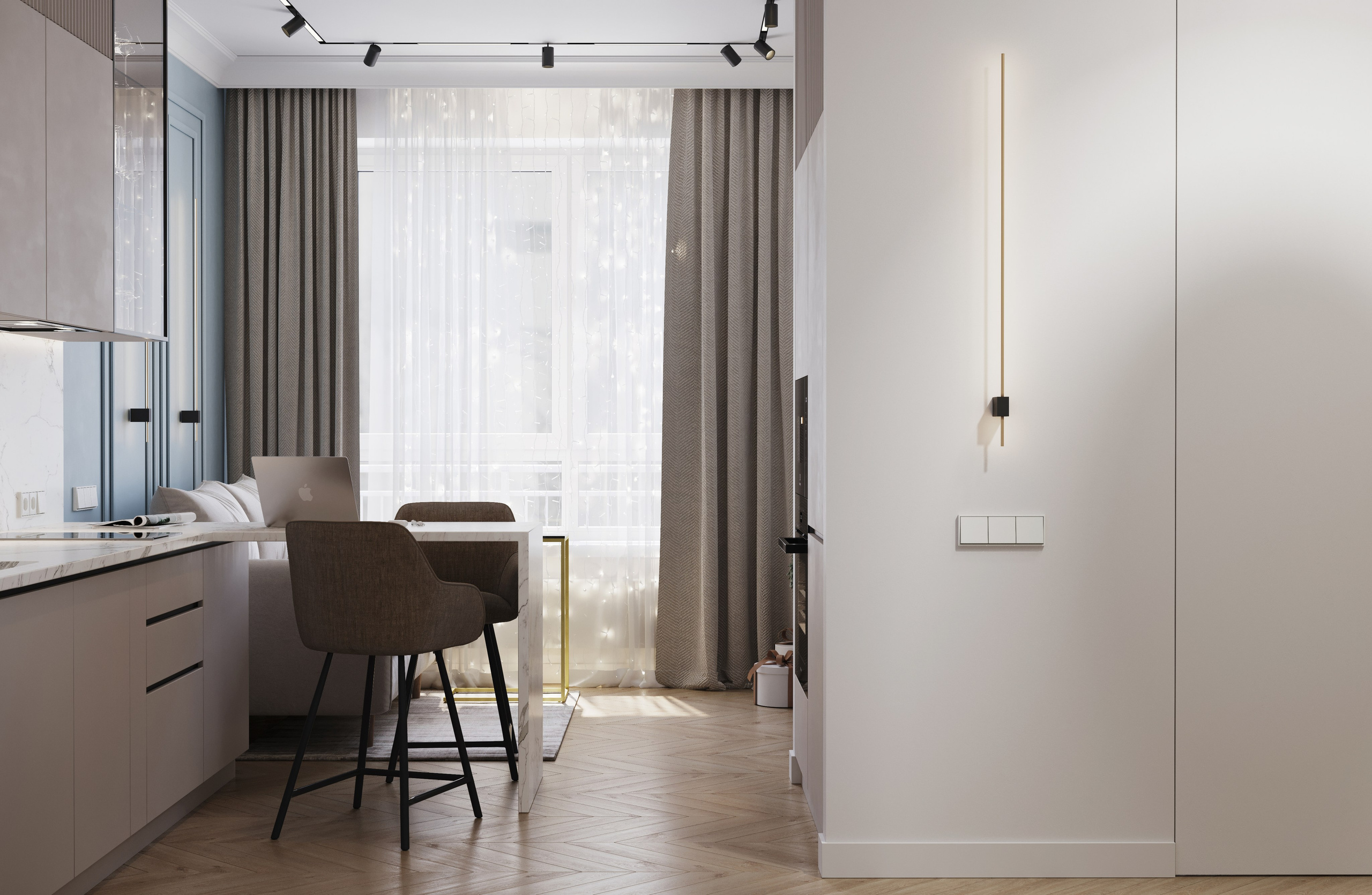 Датские кварталы 38 m². Заказать 3d визуализацию интерьеров — Дарья Веденёва