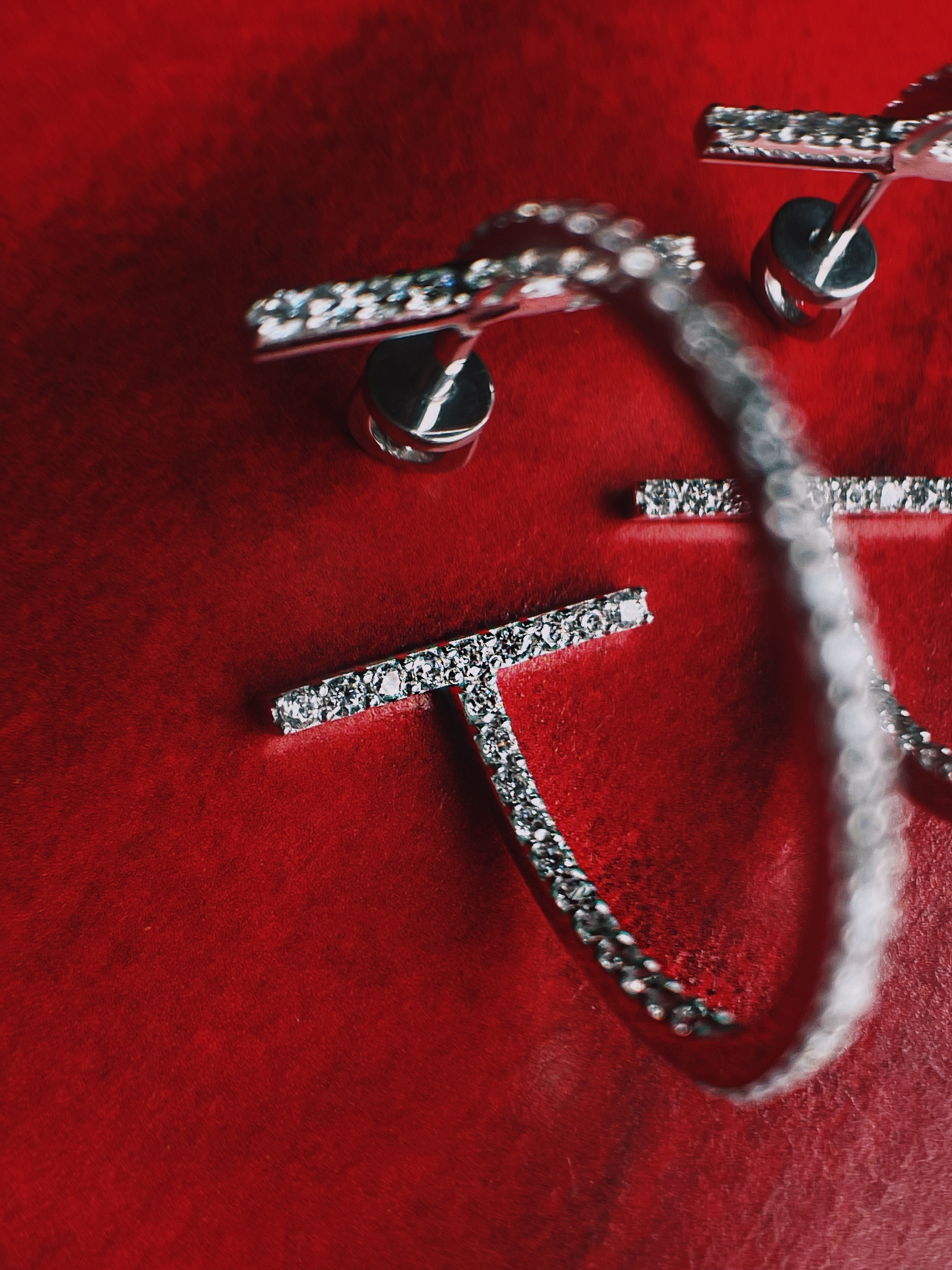 Серьги Тиффани из бриллиантами