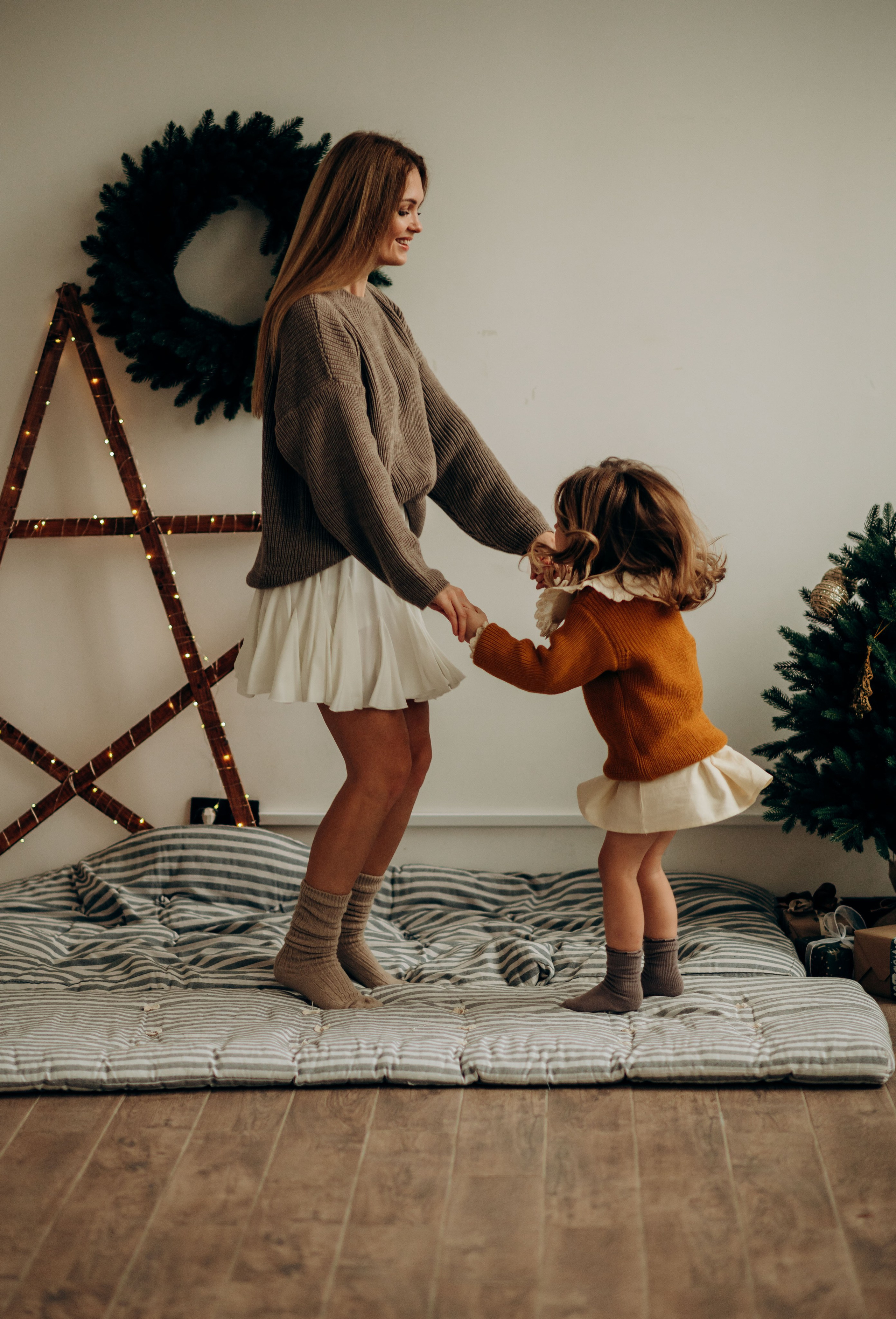 Семейная новогодняя фотосессия в студии. Семейный фотограф в Домодедово и Москве Елена Пичугина