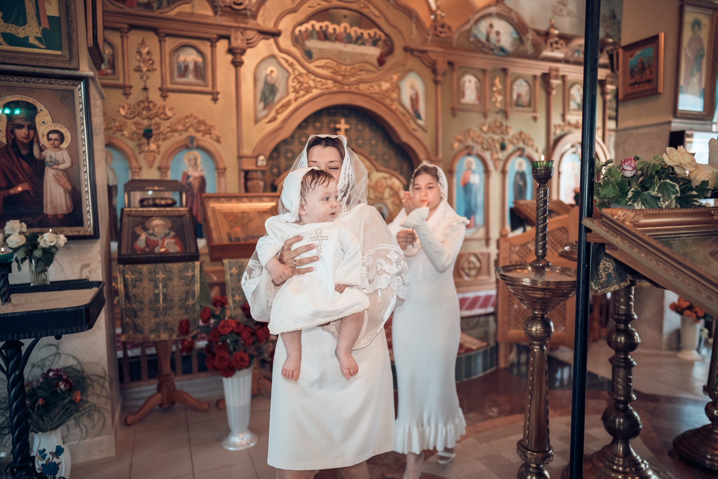 Крещение в храме Прп.Сергия Радонежского с. Орлиное. Церковный фотограф Севастополь