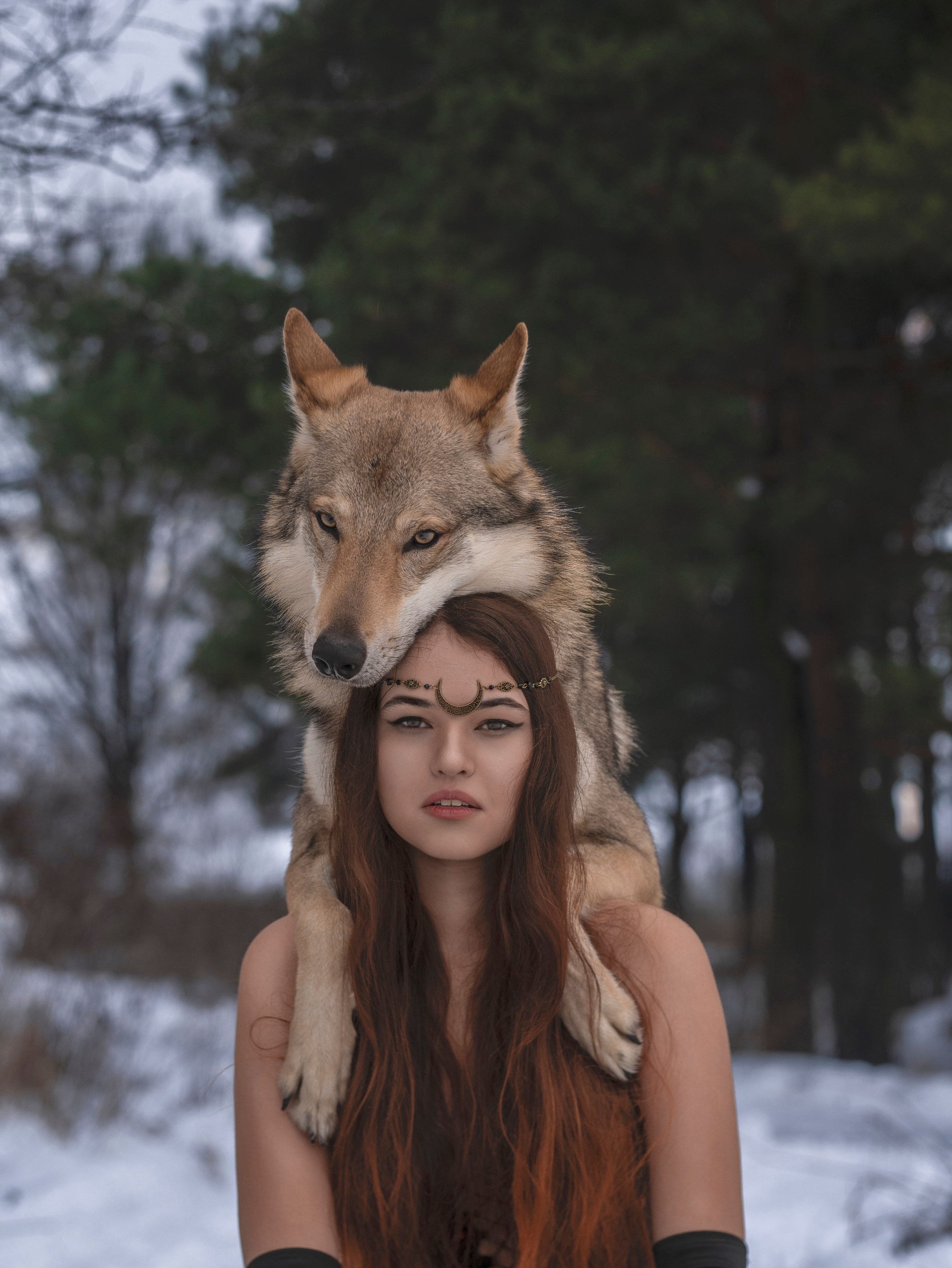 Валерия и влчак. Арт фотограф, женский фотограф Москва