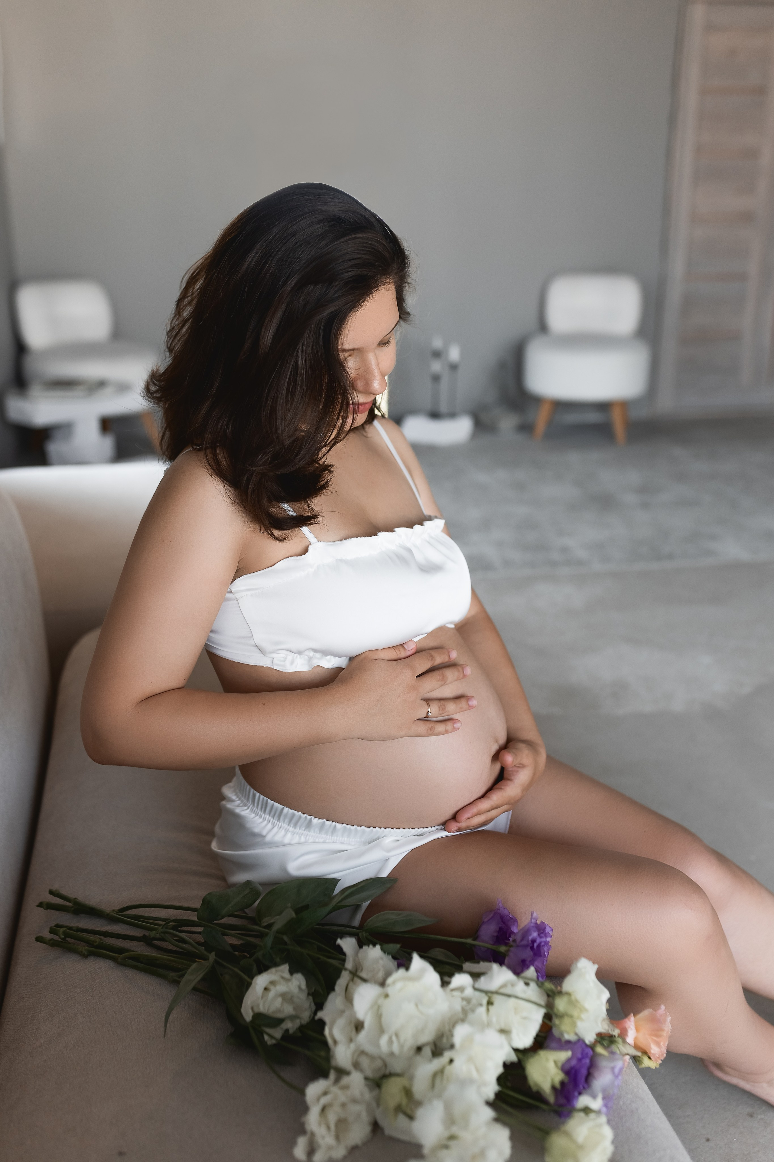 Фотосессия беременности в студии. Фотограф в Белгороде|Юлия oohphotojulii|Семейный и персональный фотограф