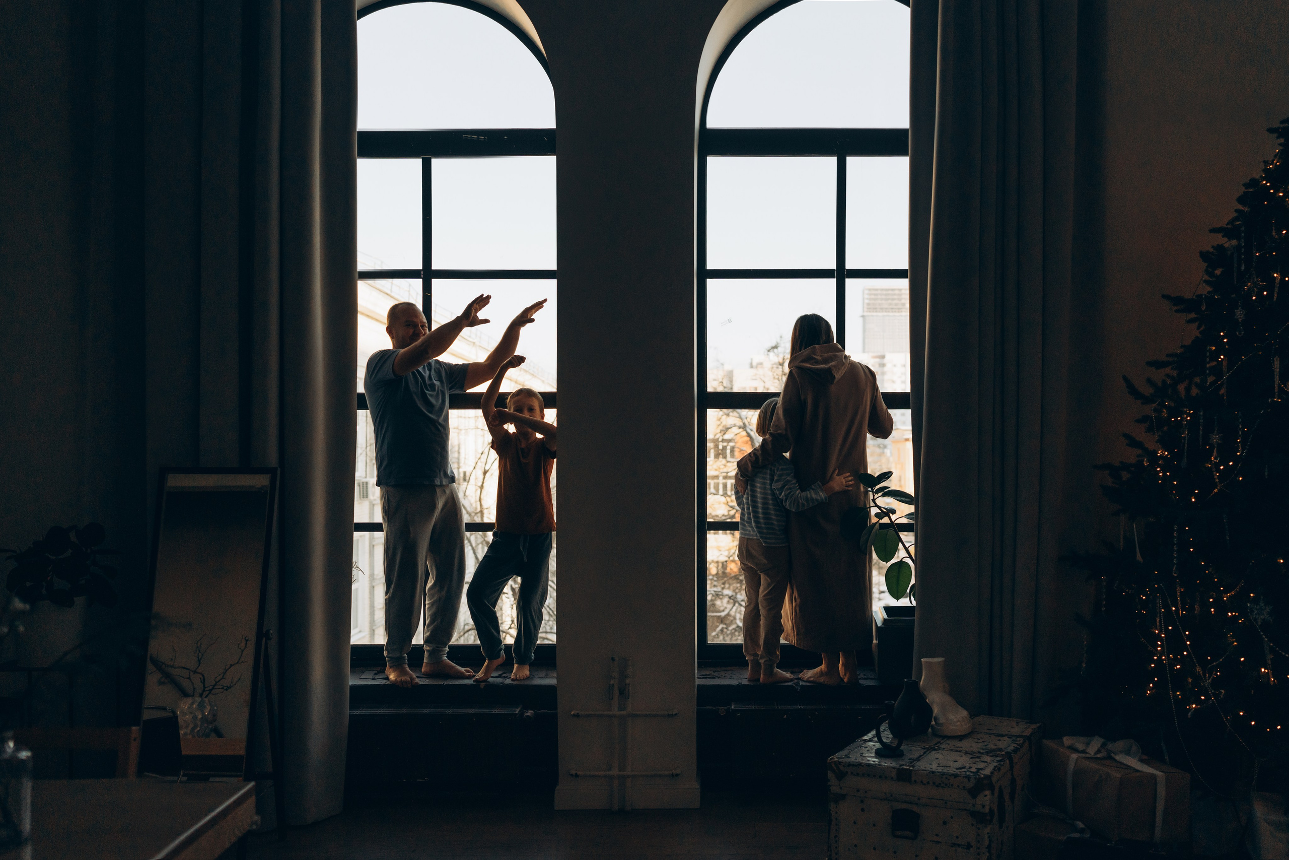 Семейная фотосессия в студии. Детский, семейный и ньюборн фотограф в Москве Юлия Шуарт