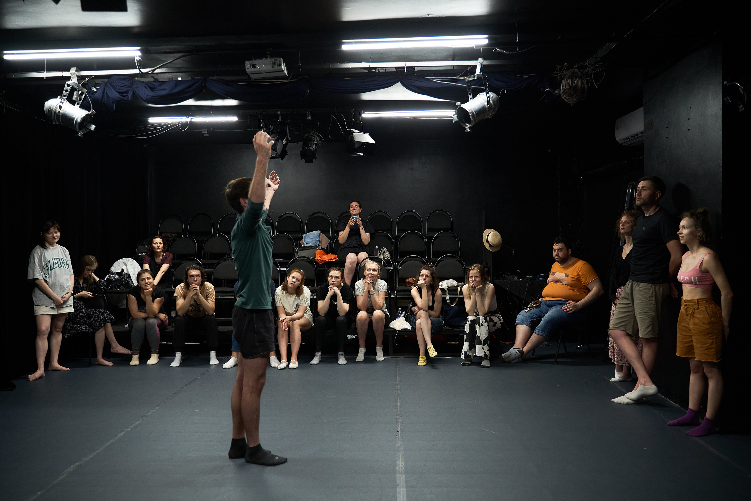 Master class for actors on stage movement photography. Reportage event photographer in Moscow Alexander Gladkiy