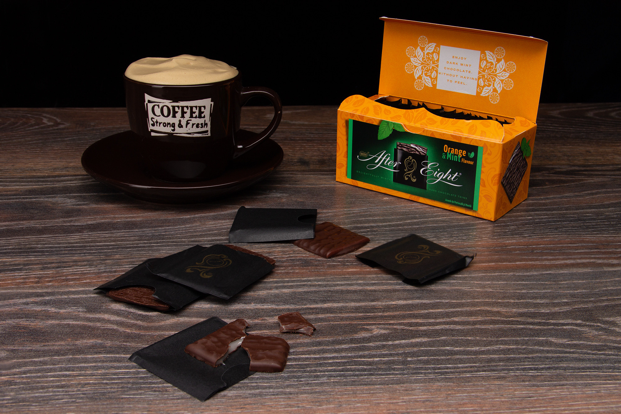 Шоколад к кофе. Съемка для маркетплейса