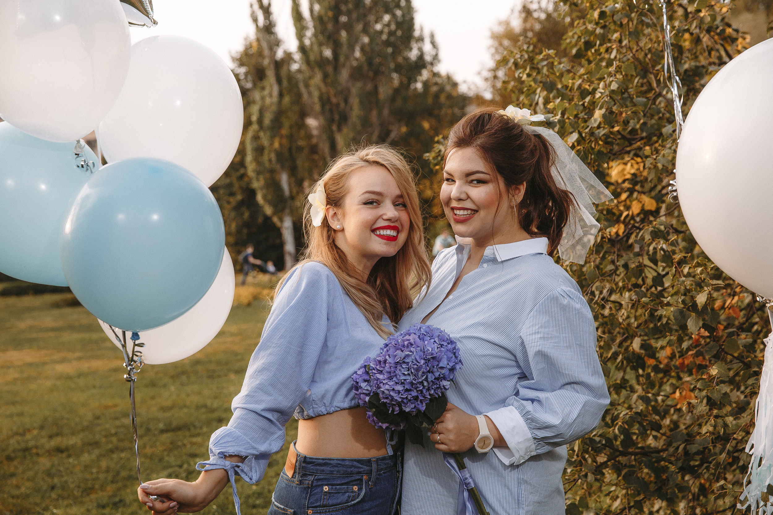 Фотограф на девичник на улице для Маргариты в Ботаническом саду