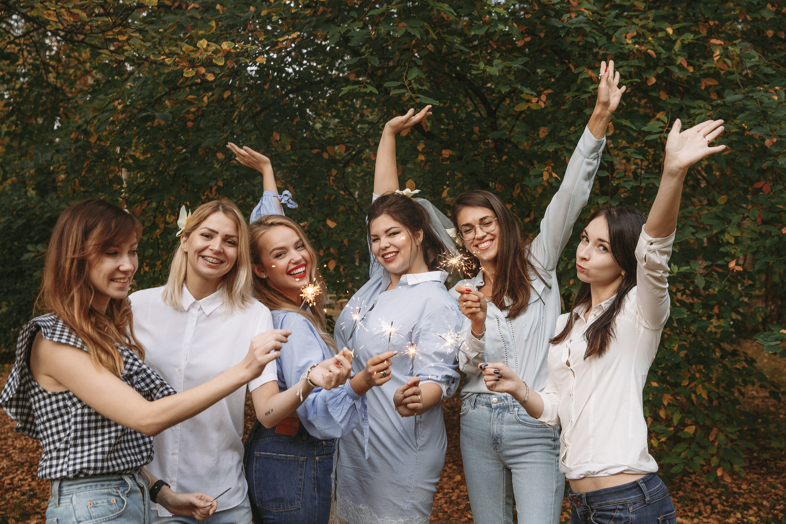 Фотограф на девичник на улице для Маргариты в Ботаническом саду