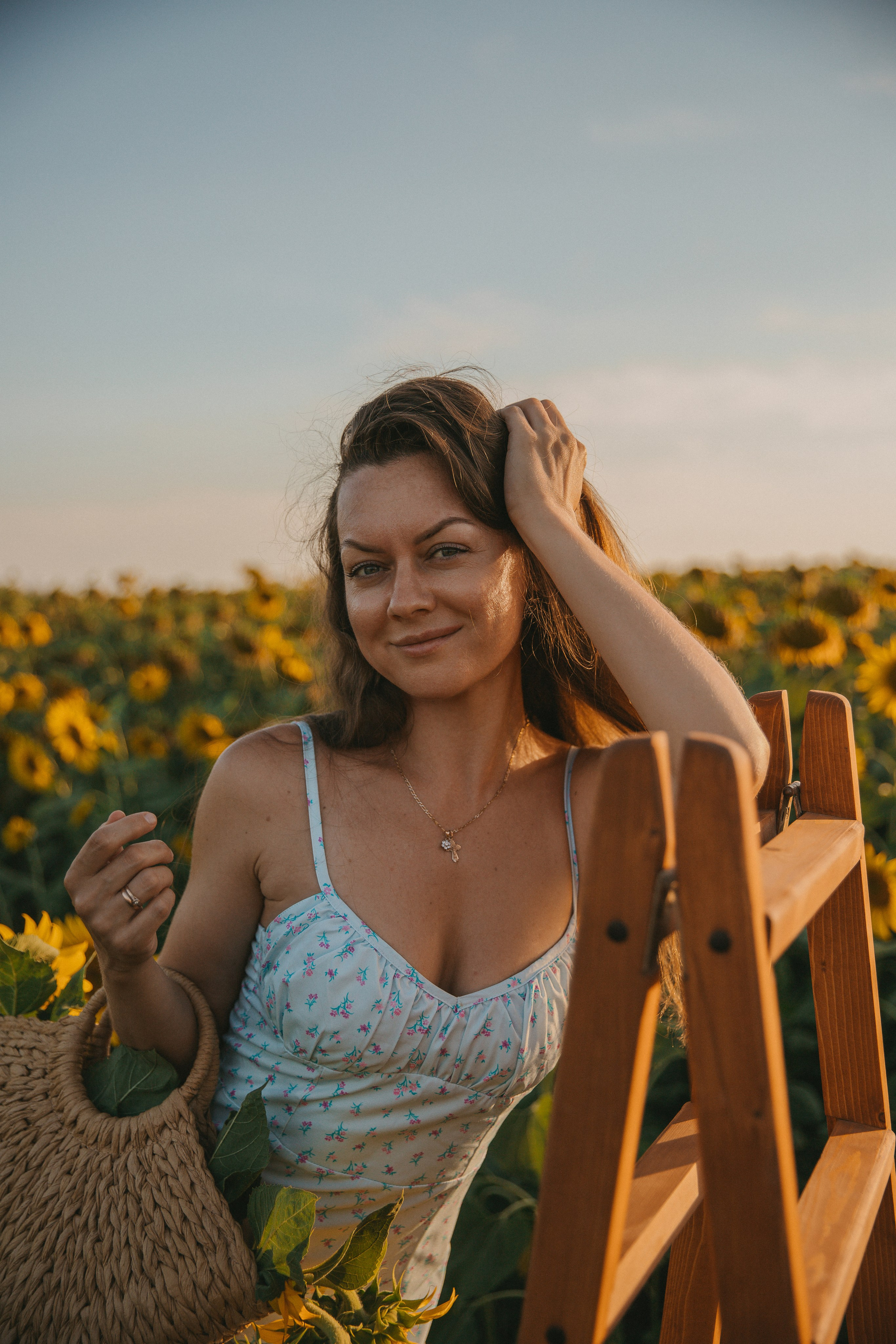 Сьемка в подсолнухах