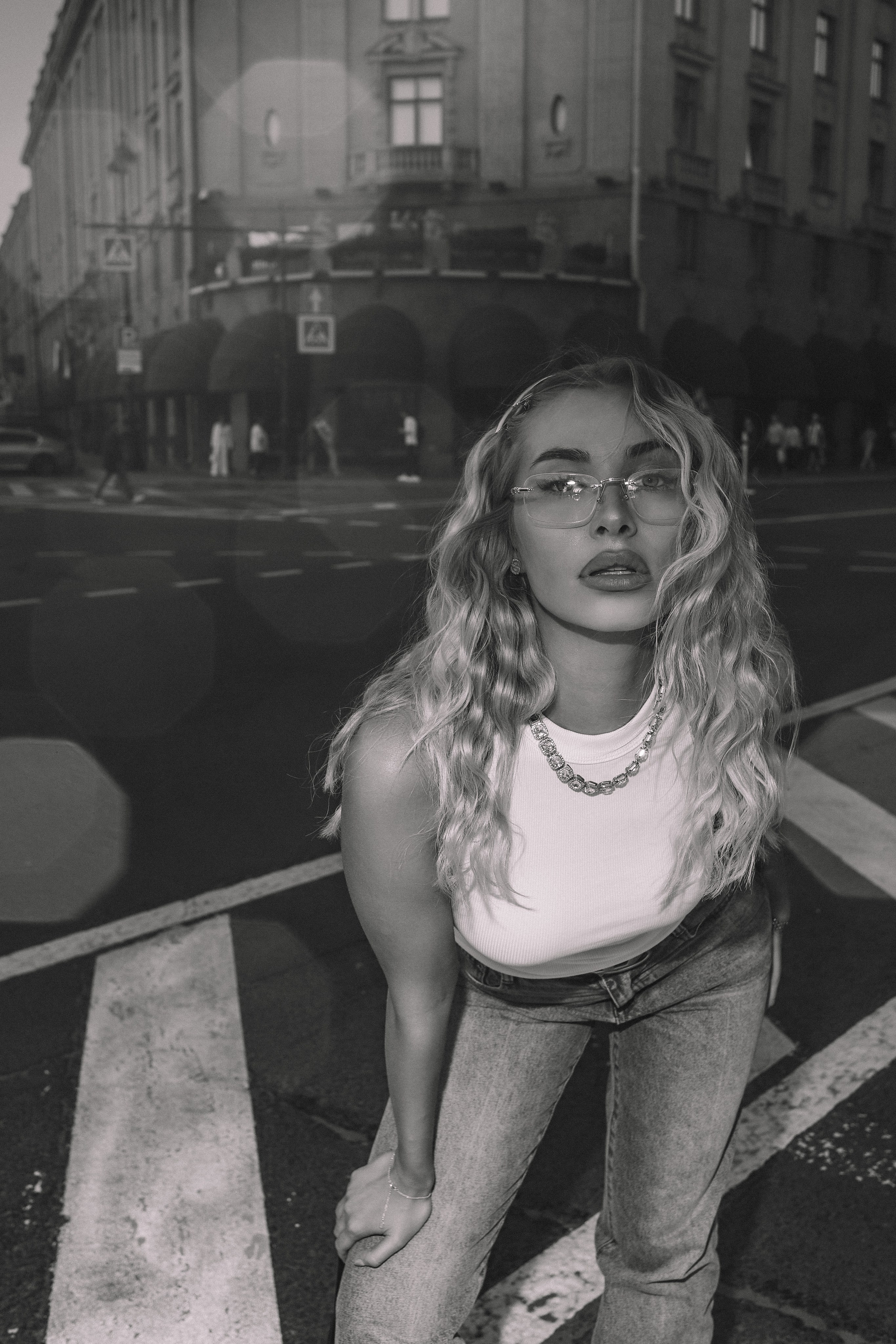 Полина — вечерний Петербург, съёмка со вспышкой | О. Беляева. Фотограф Олеся Беляева | Санкт-Петербург и Ленобласть