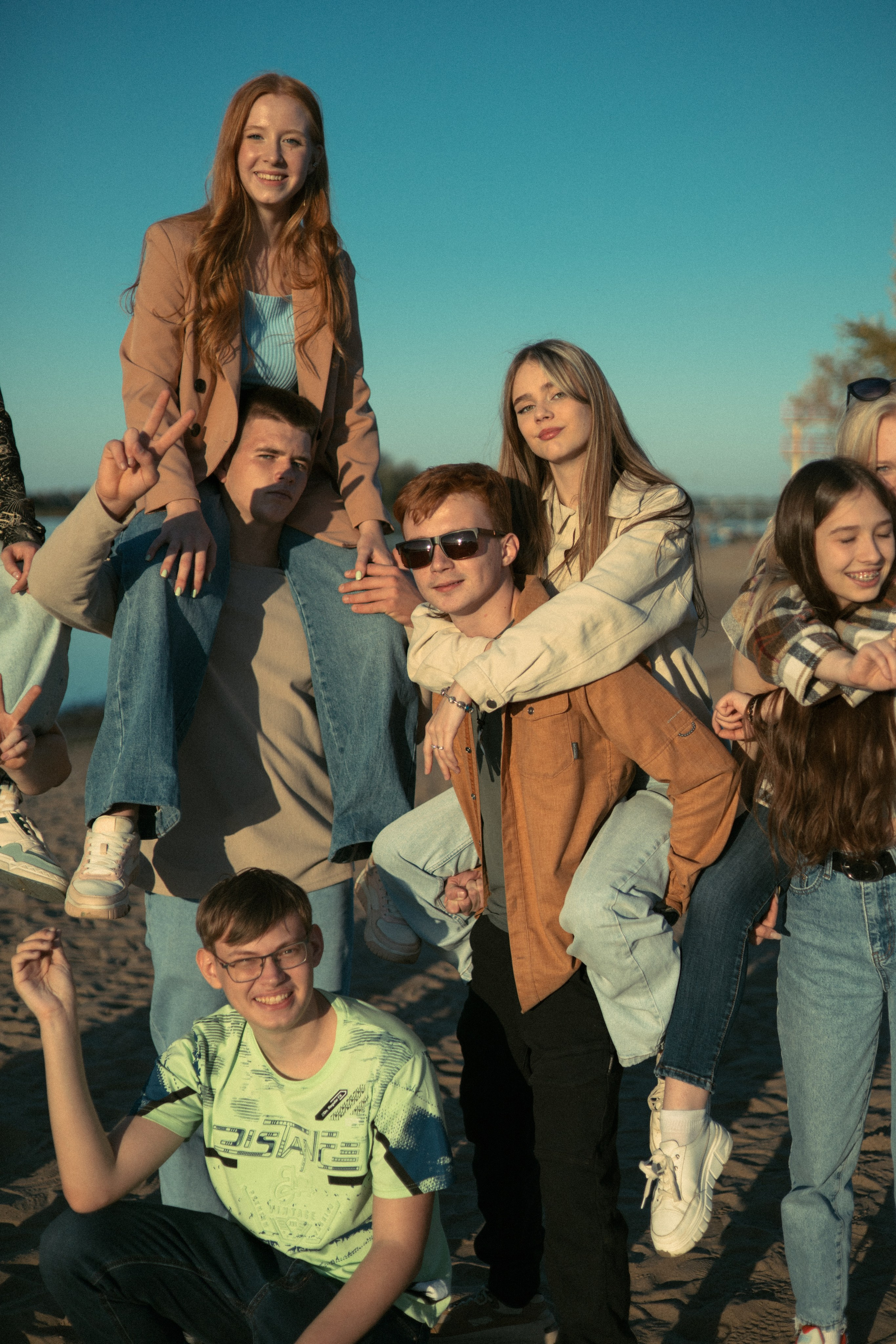школьная фотосессия на пляже
