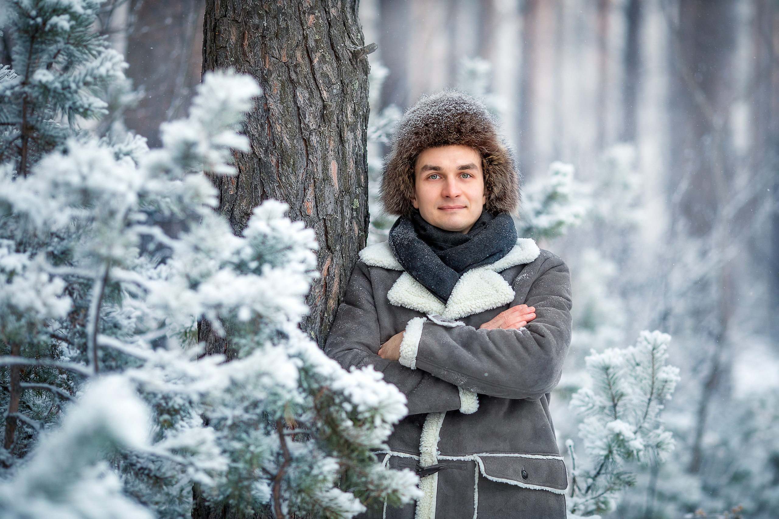 В зимнем лесу. Детский и семейный фотограф в Красноярске Елена Коровкина