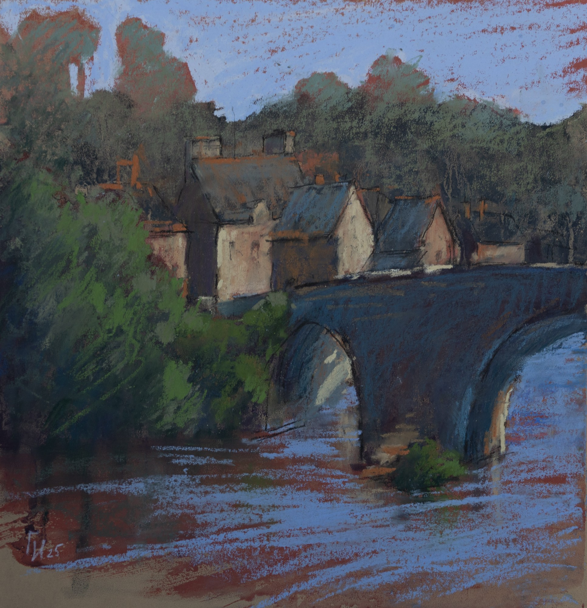 Франция, Динан. Пастель, 29x30см