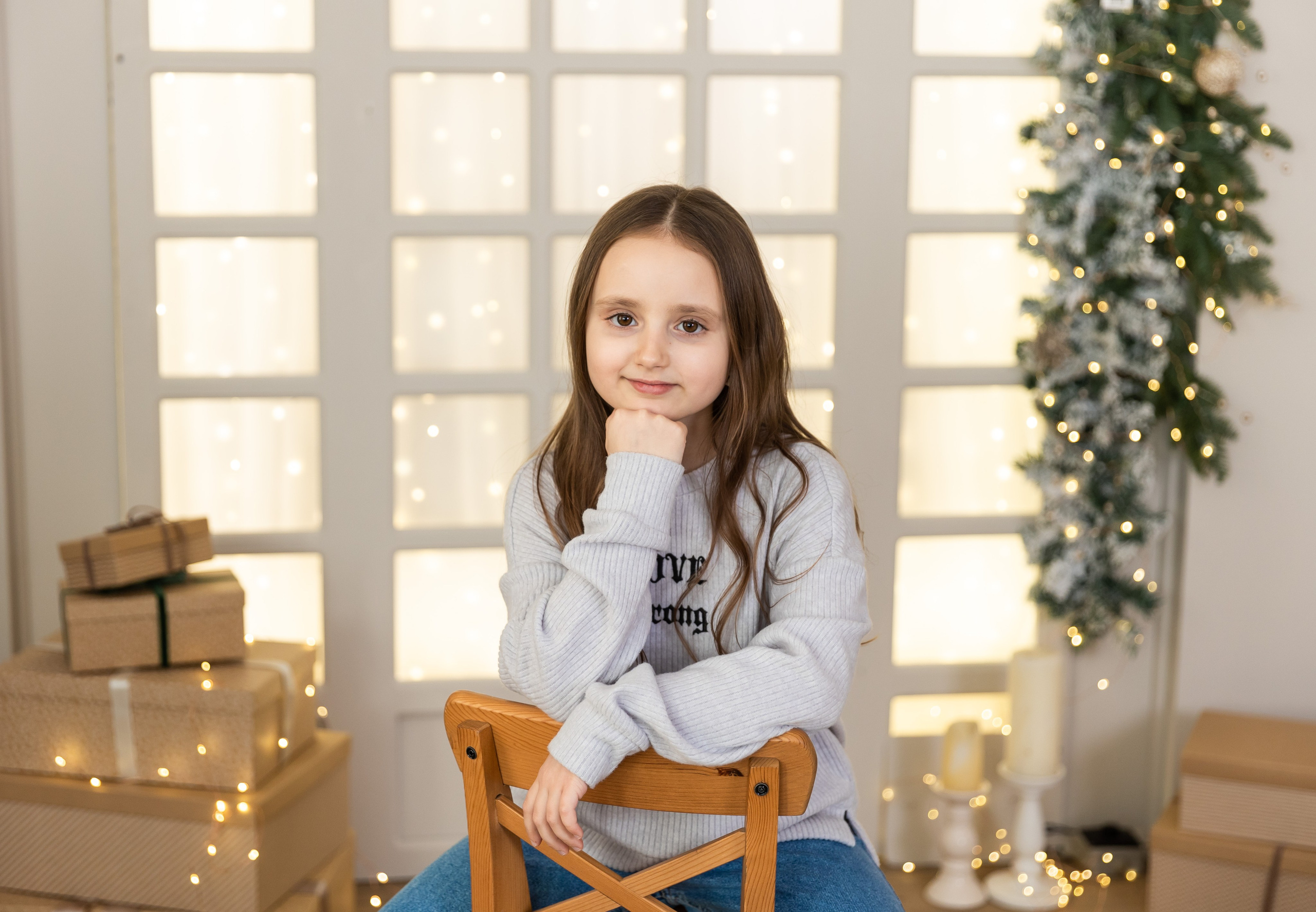 Новогодняя фотосессия в студии 4 класс. Семейный, детский, школьный фотограф в Благовещенске Яна Белоусова