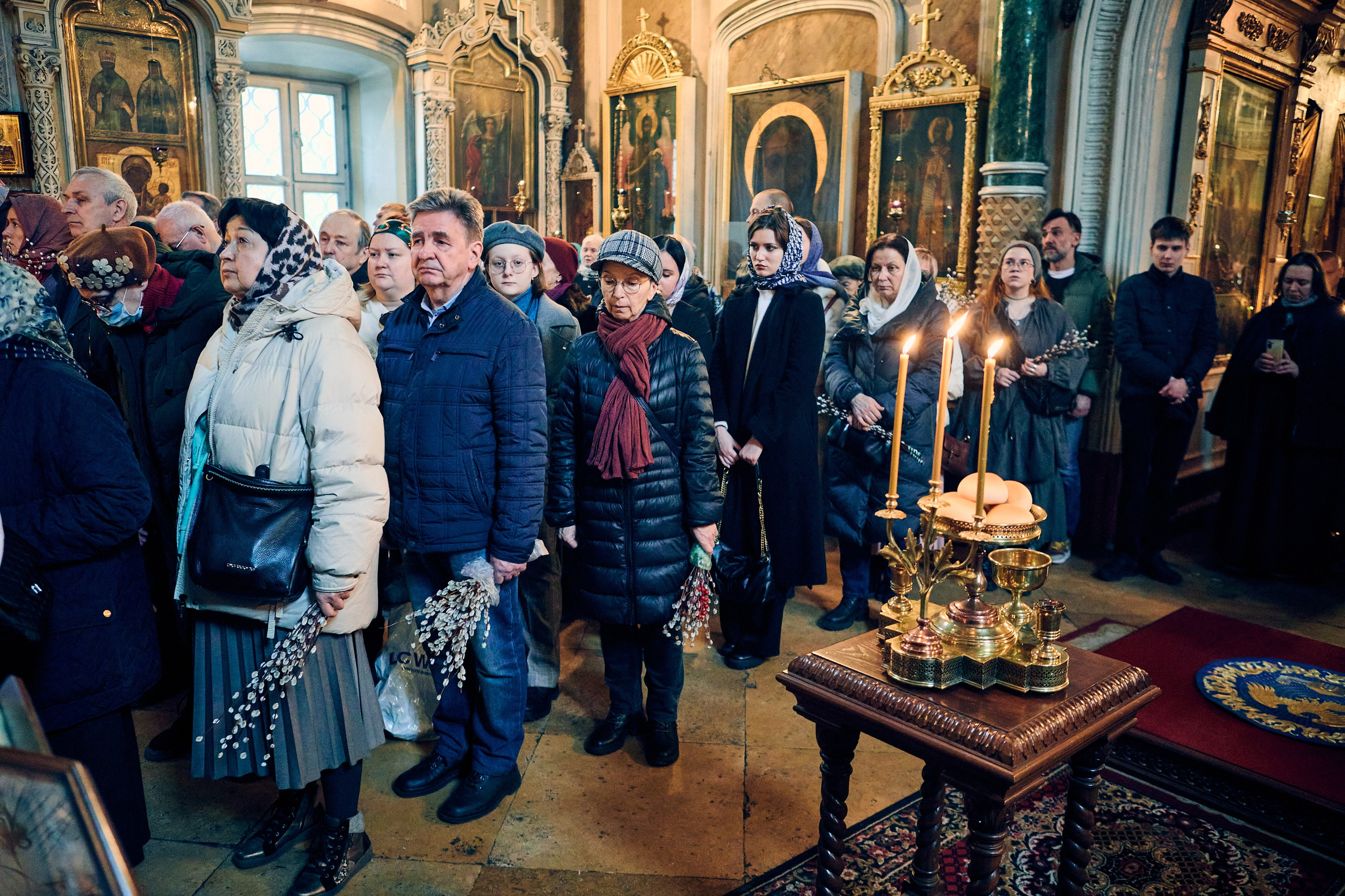 На всенощном бдении под Неделю ваий. DMITRY MOISEENKO — фотограф, художник, топ-стилист