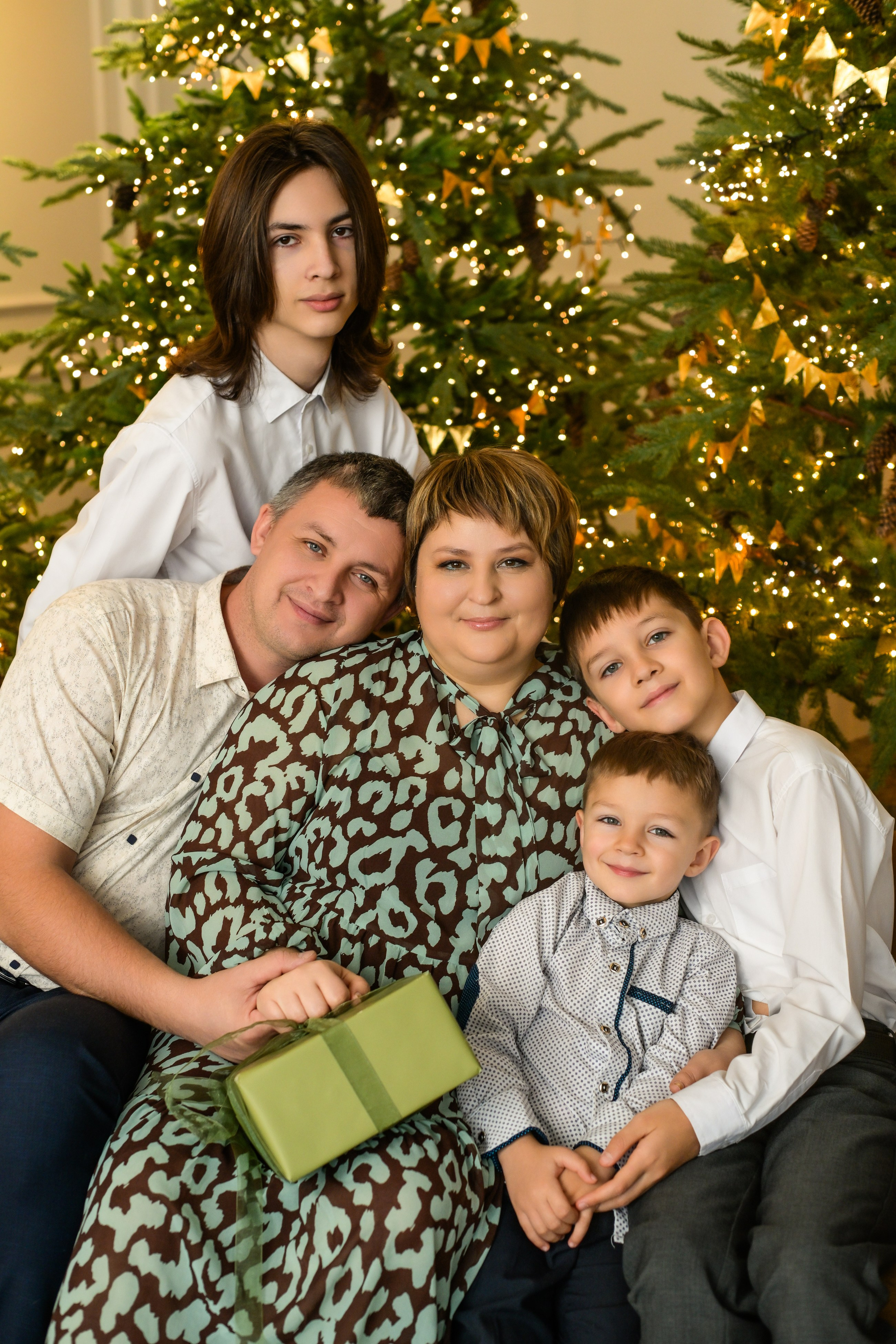 Семья Ольги новогодняя съемка