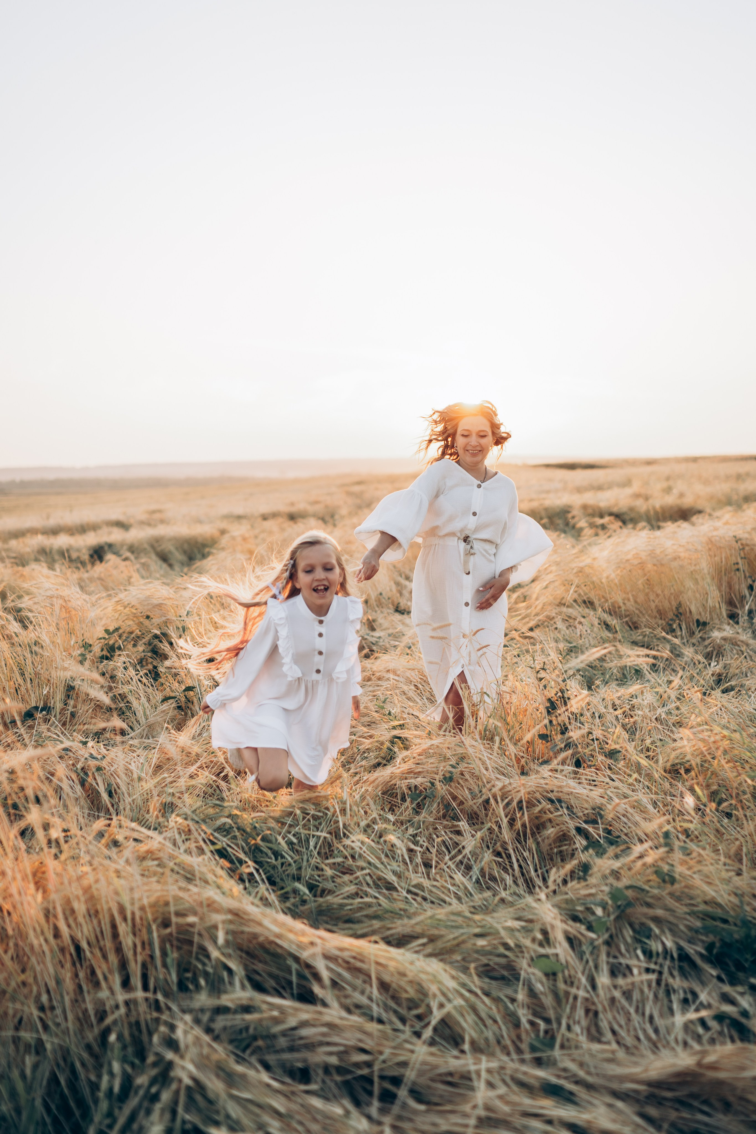 Закатная история в полях. Семейный фотограф в Москве Елена Гильманова