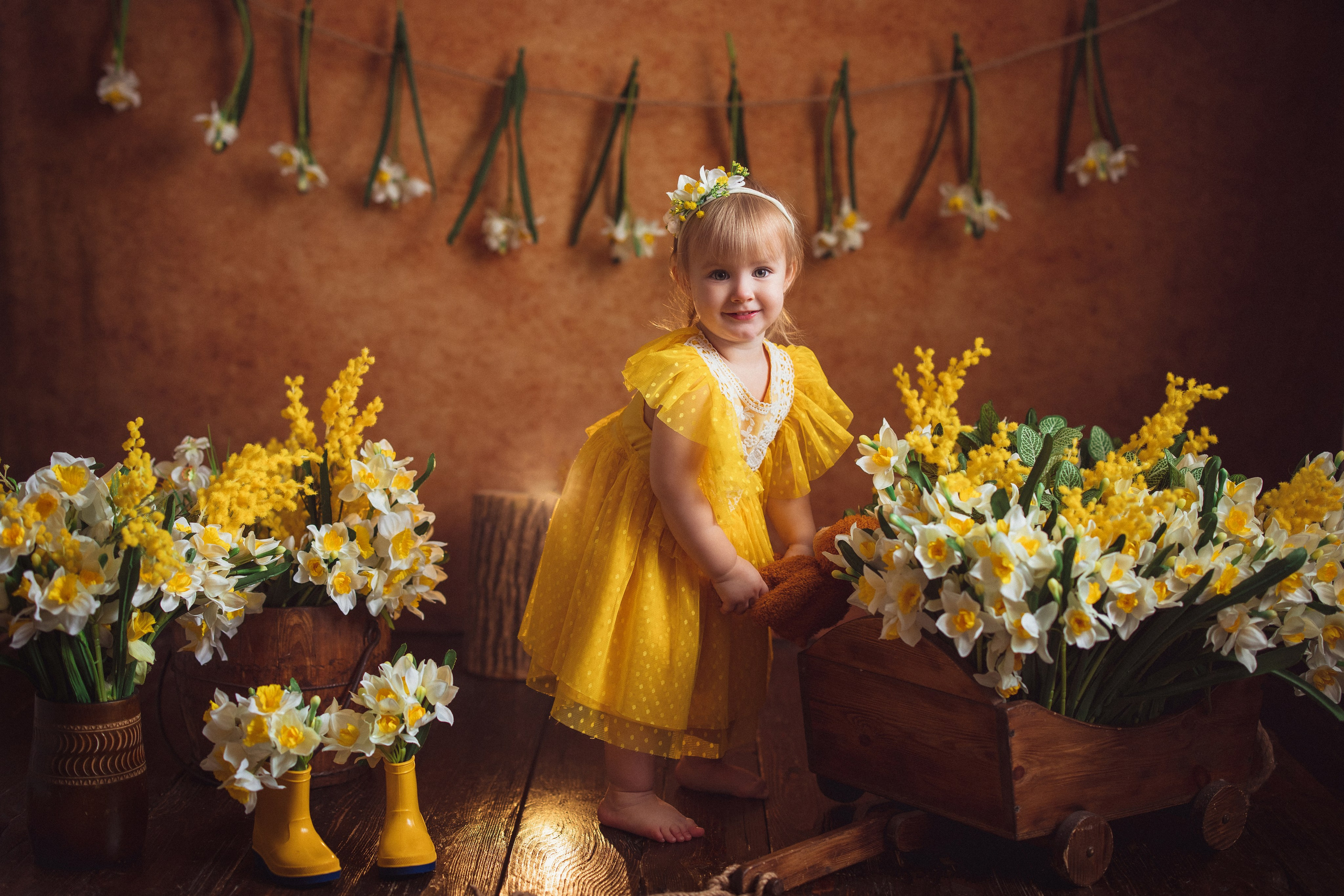 Детская фотосессия к 8 марта в фотостудии г. Краснодара. Семейный и детский фотограф в Краснодаре Анна Трашкова