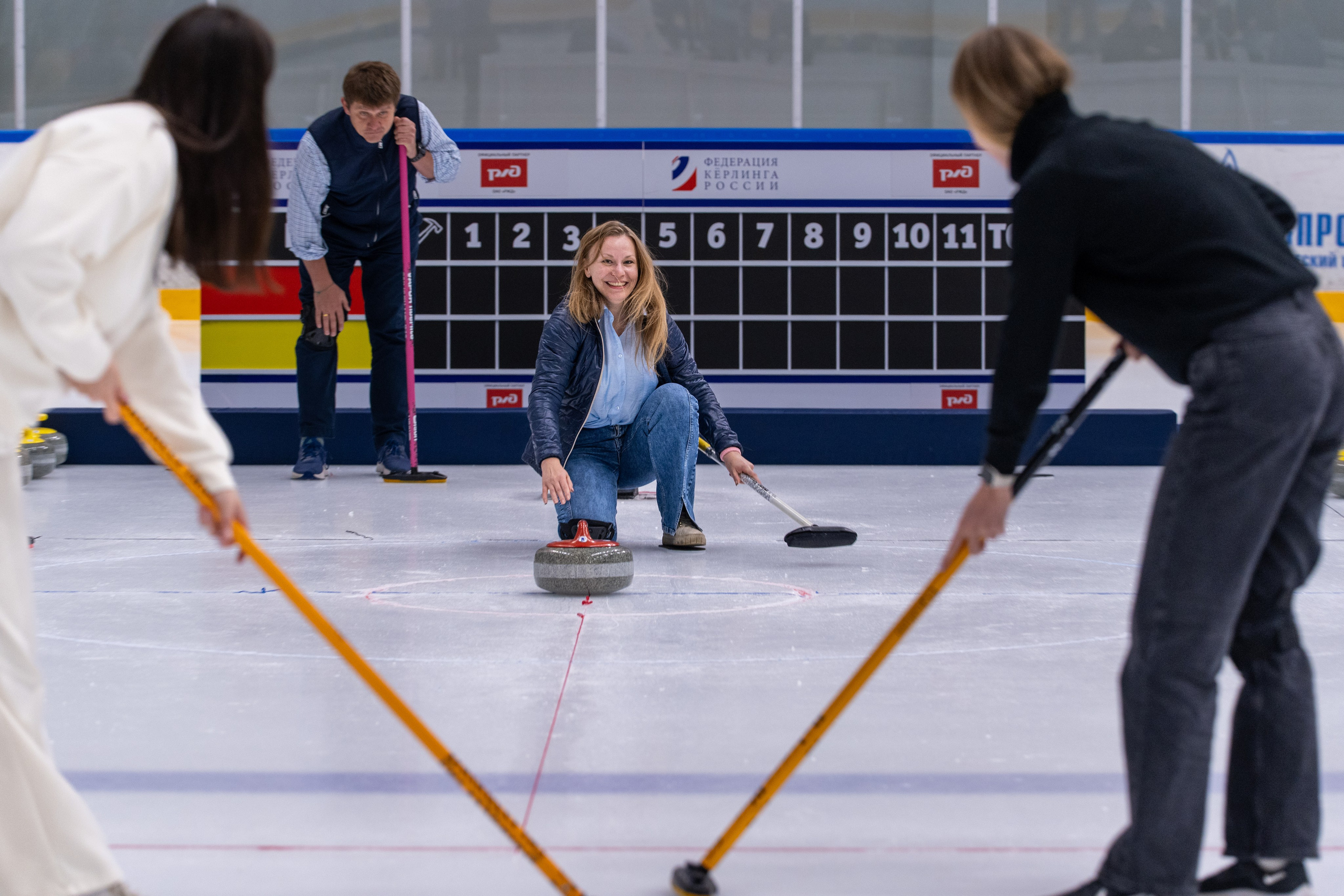 Керлинг для компании Р-Фарм. Репортажный фотограф в Красной Поляне и Сочи Павлюченко Екатерина