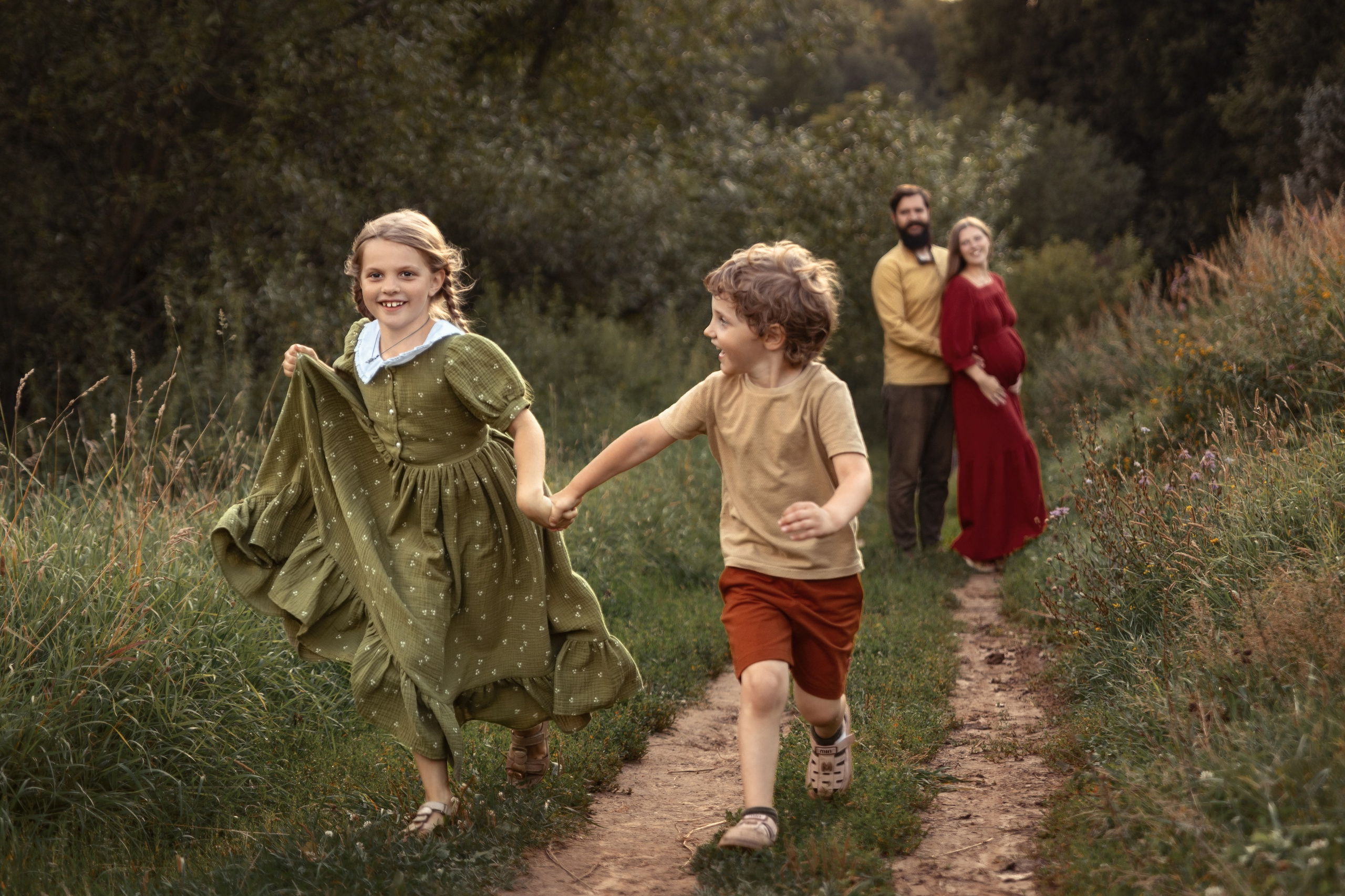 Семейная съемка в парке. Семейный фотограф в Москве Трубинова Екатерина