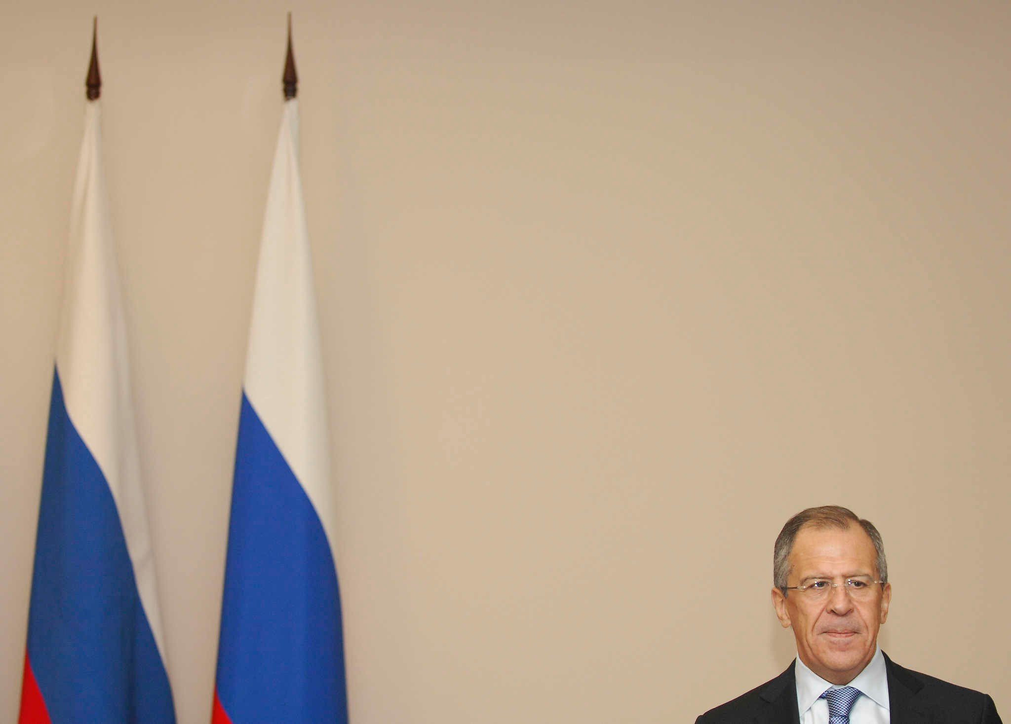 Во время встречи Дмитрия Медведева и Махмуда Аббаса в Красной Поляне. Сергей Лавров.